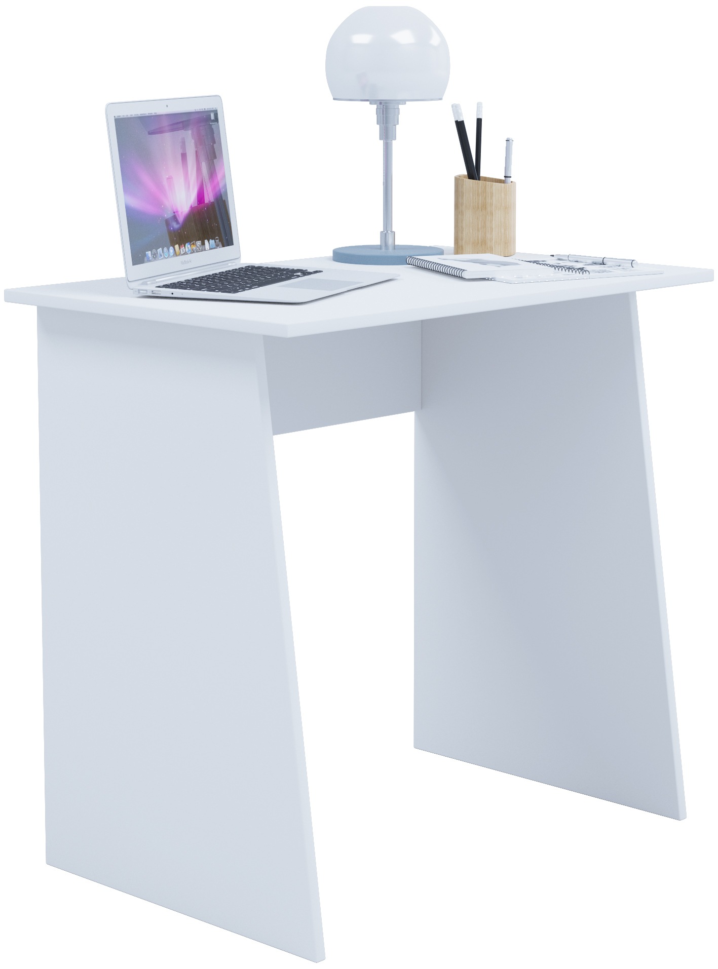 Schreibtisch VCM, B:80cm T:50cmweiß, Büro, Tische, "Holz Schreibtisch Computertisch Masola Mini"