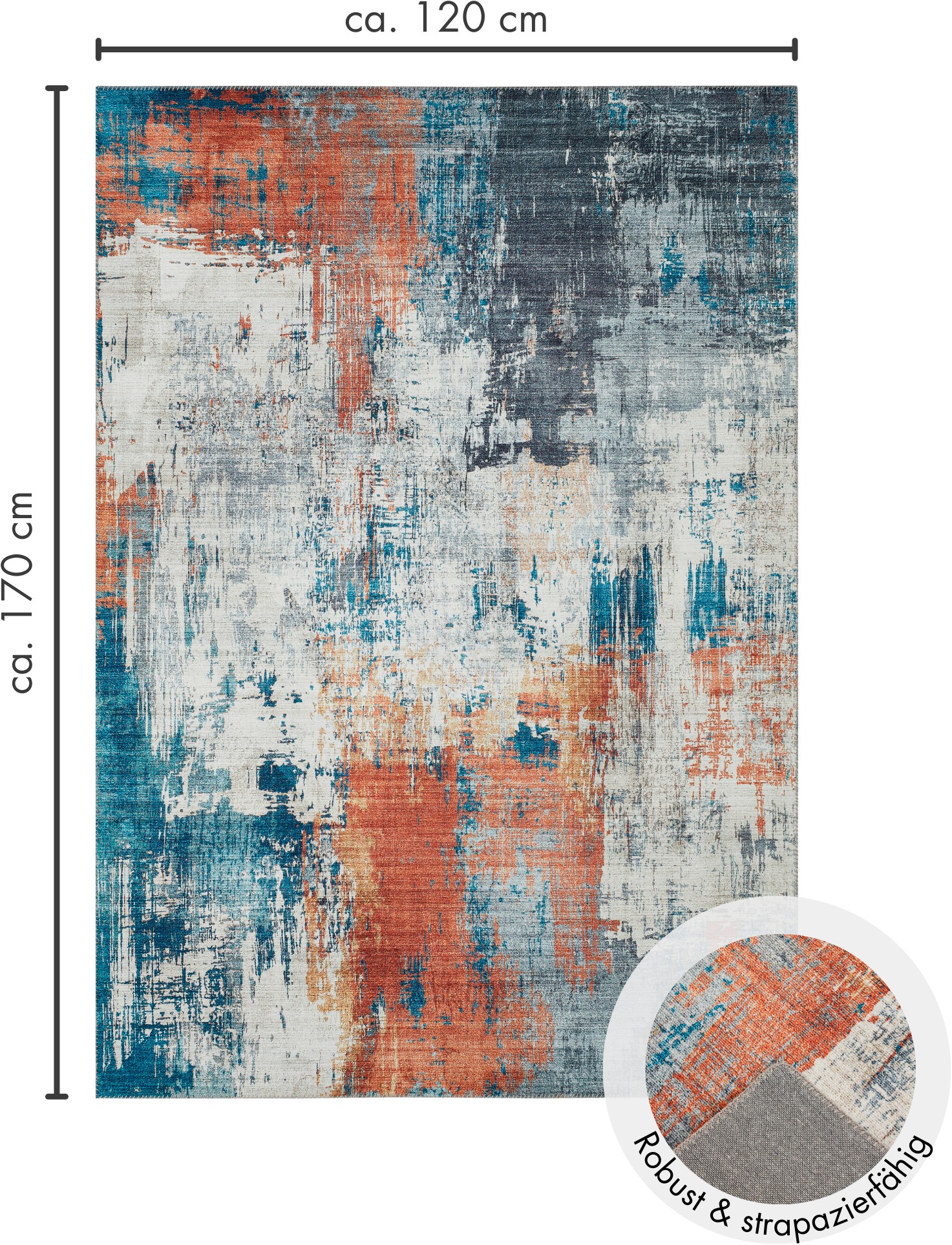 LUXOR living Teppich »Prima« rechteckig 7 mm Höhe Kurzflor, bedruckt, modernes Design, auch als Läufer erhältlich