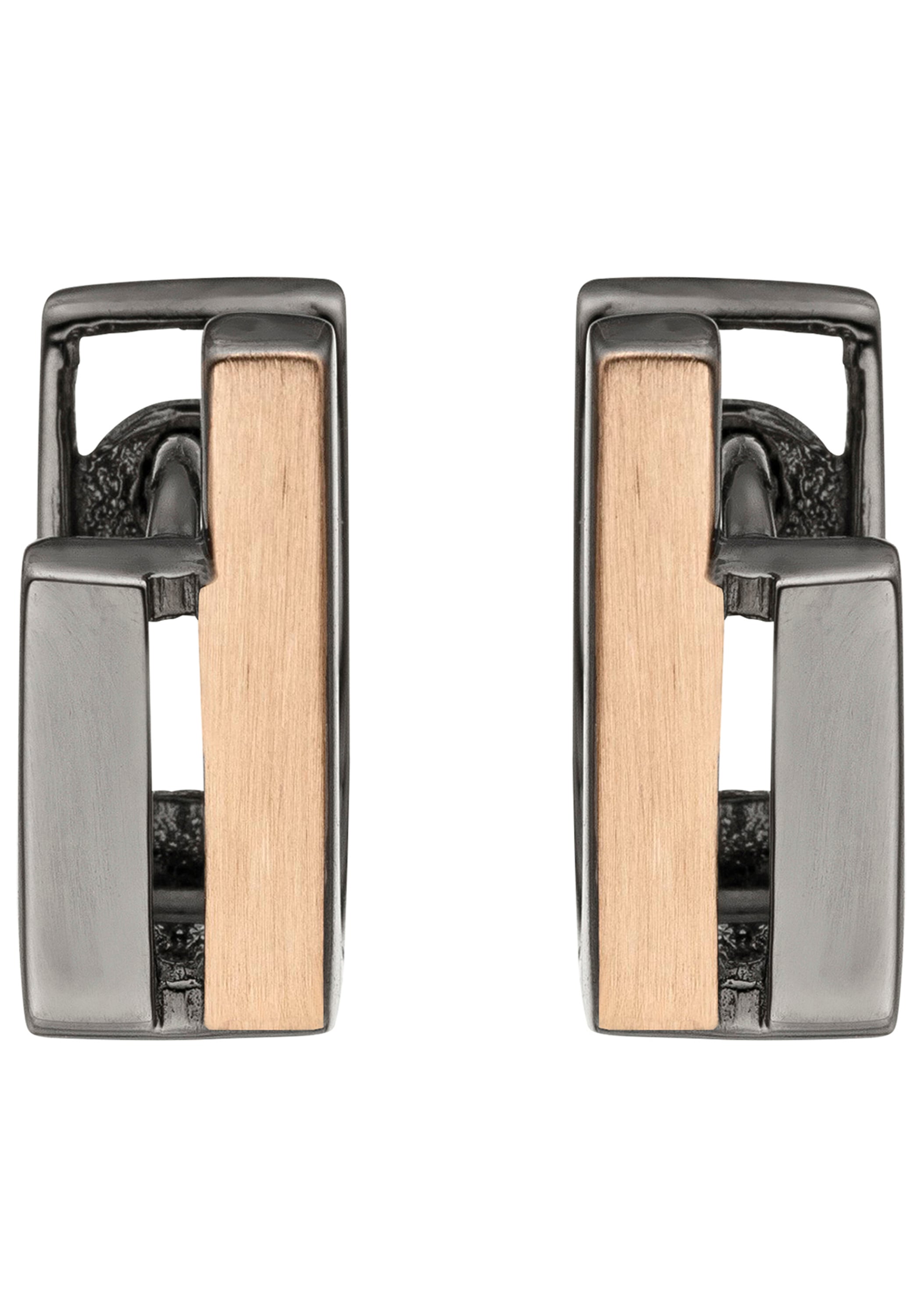 JOBO Paar Creolen 925 Silber bicolor vergoldet