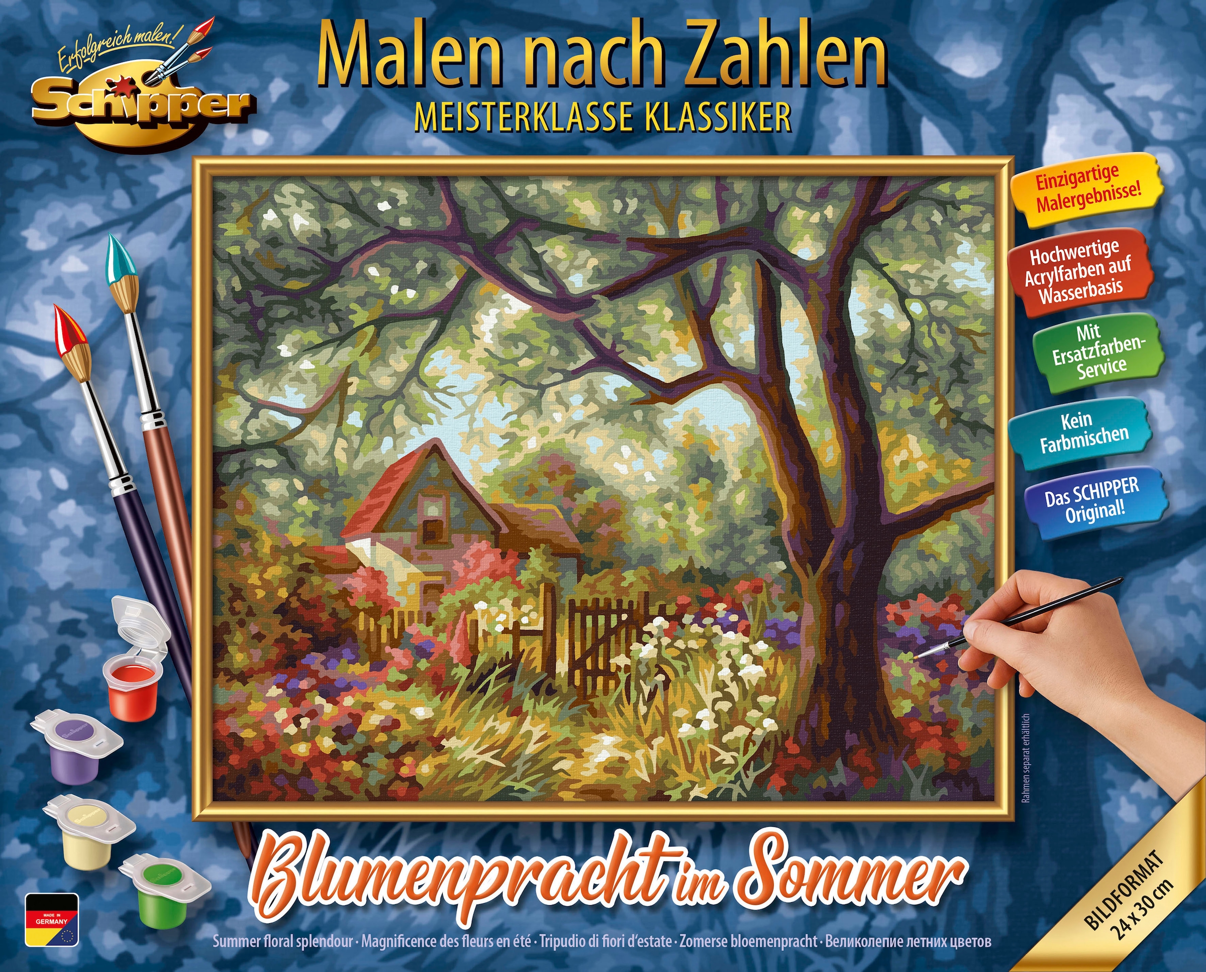 Malen nach Zahlen »Meisterklasse Klassiker - Blumenpracht im Sommer«, Made in Germany