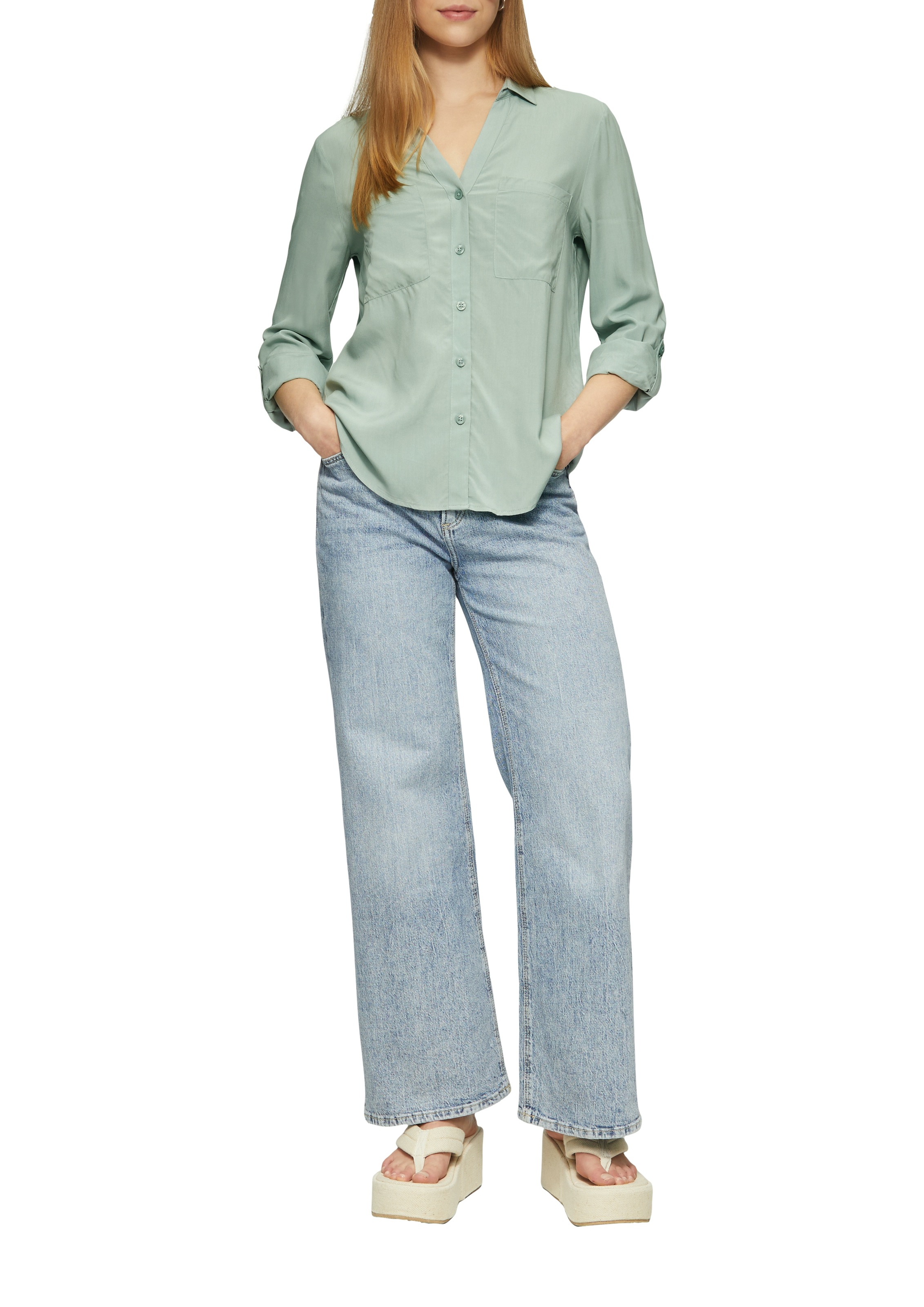 QS mit Turn-Up Ärmeln günstig online kaufen