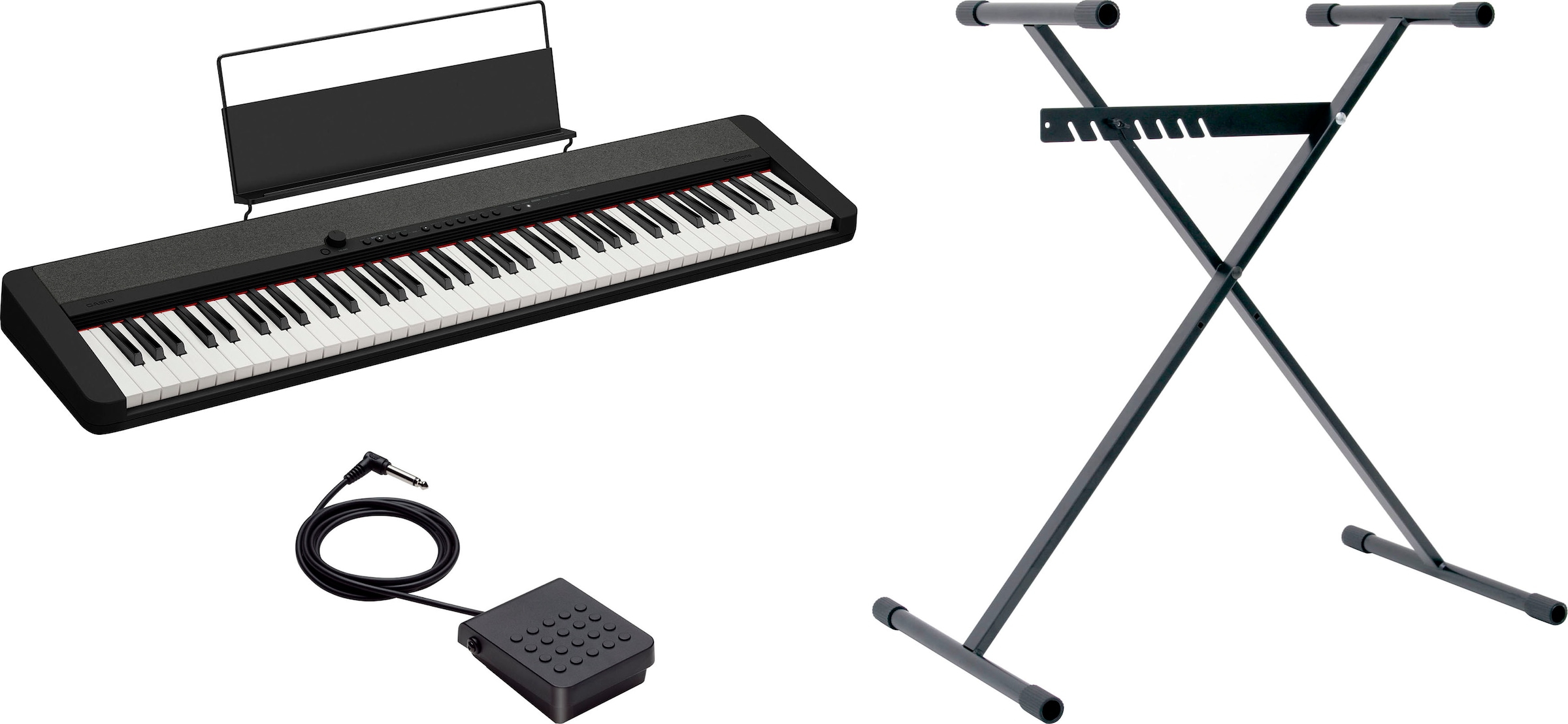 Home-Keyboard »CT-S1-76 schwarz«, inkluisve Pedal und Stativ