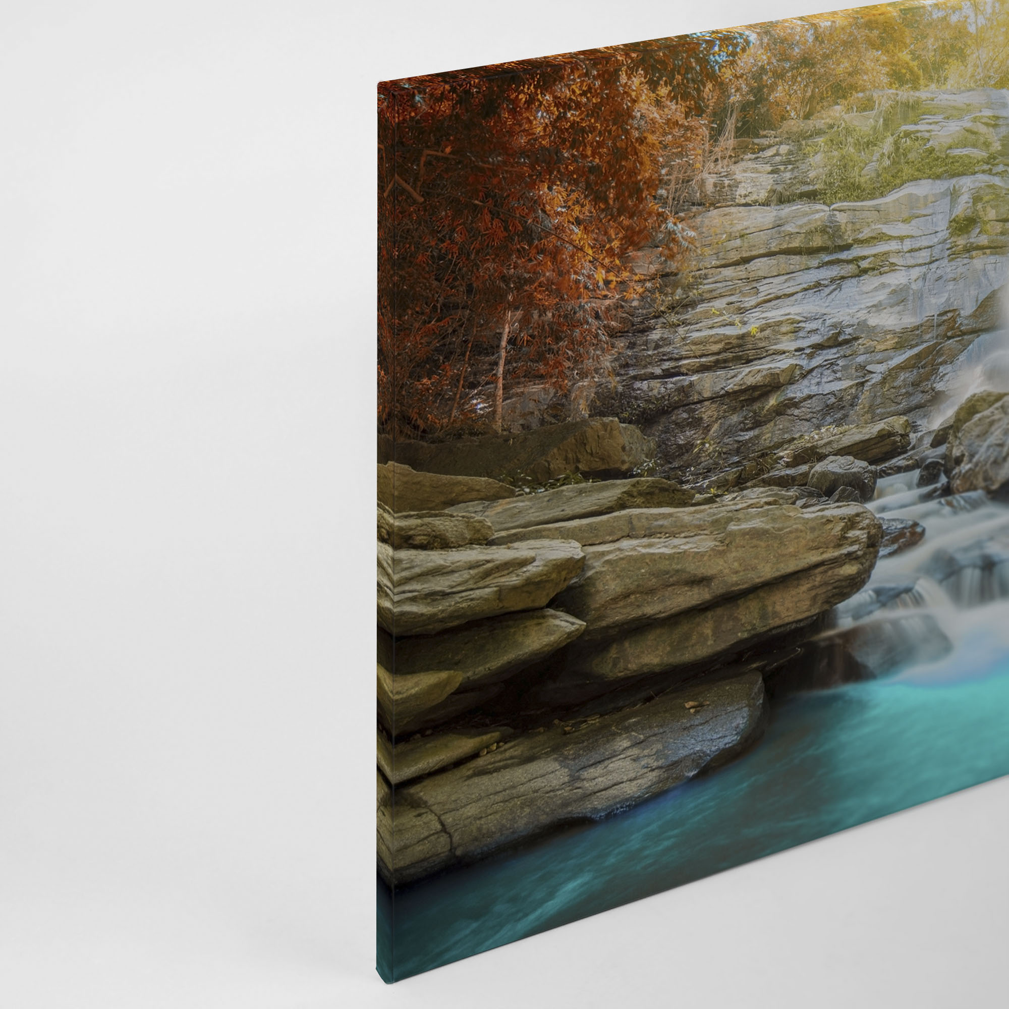 Thumbnail - A.S. Création Leinwandbild "Waterfall" Kunst Natur 1 Stk. tlg. Wasserfall Bild Keilrahmen Leinwand-Bild Wohnzimmer mode...