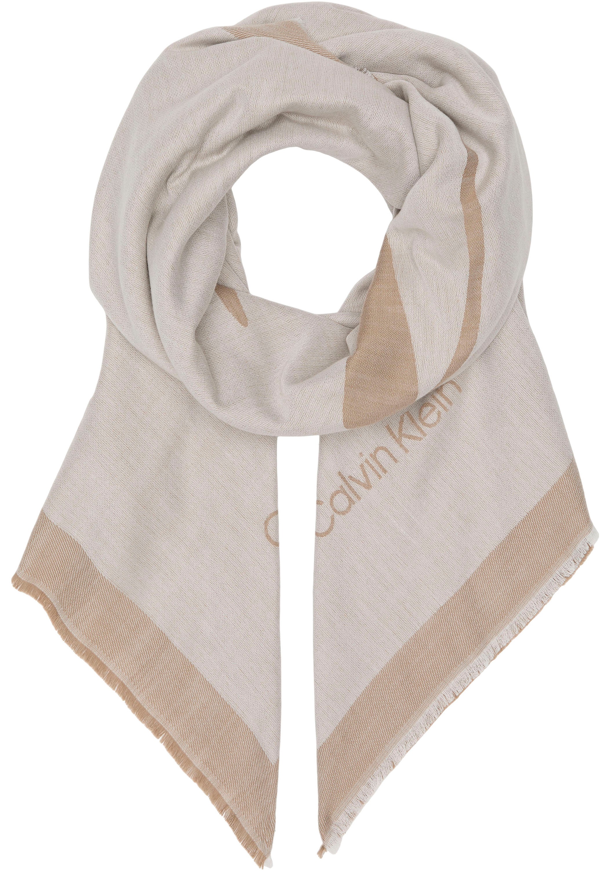 Calvin Klein Modetuch "CALVIN CHAMBRAY SQUARE SCARF" Mit Markenlabelemblem günstig online kaufen