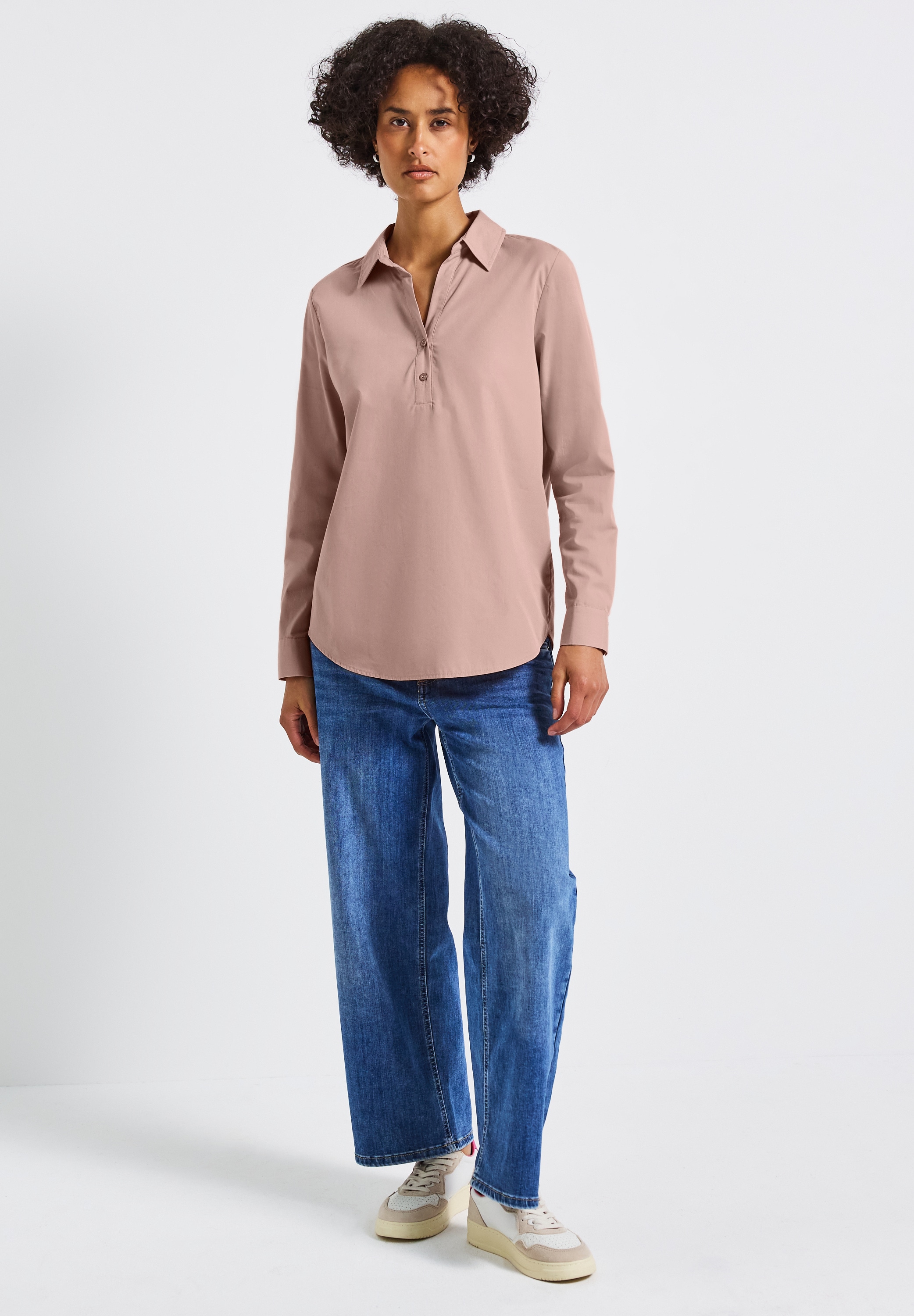 STREET ONE Hemdbluse aus reiner Baumwolle
