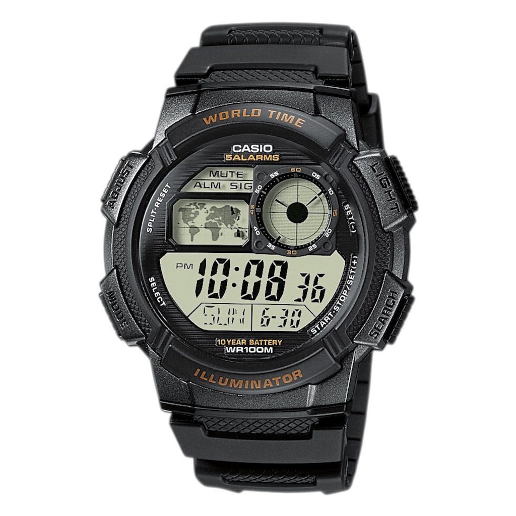 Herrenmode Uhren Casio Collection Chronograph »AE-1000W-1AVEF« schwarz