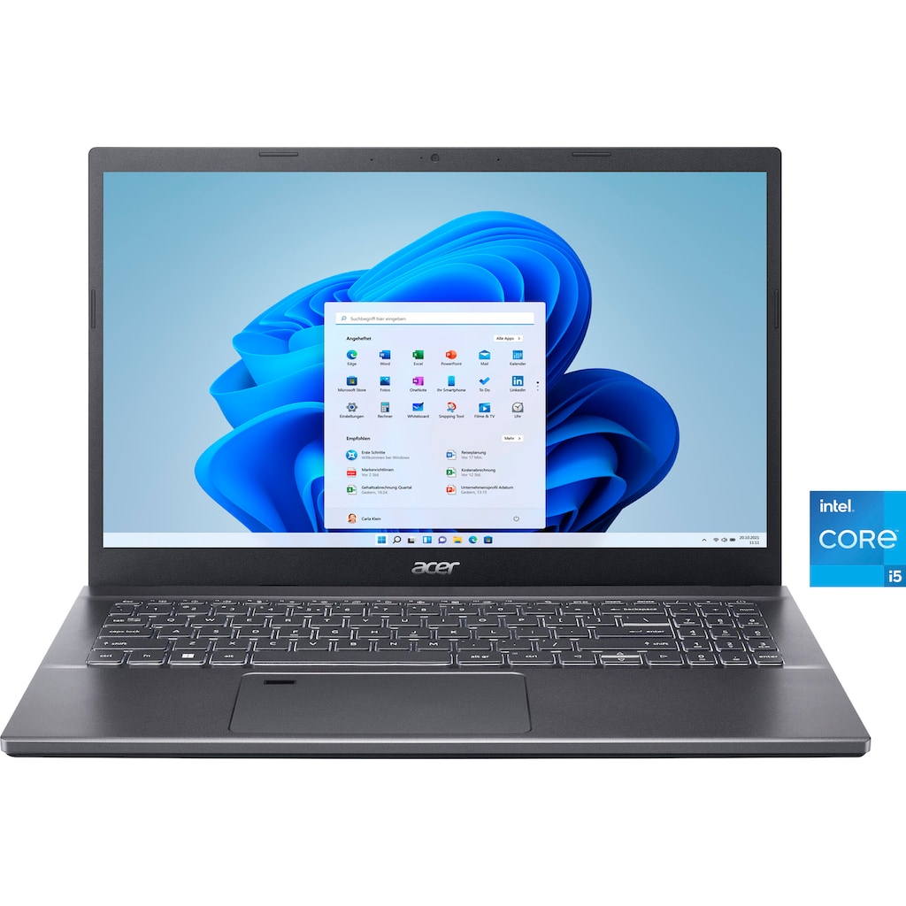 Acer Notebook »A515-57-53QH«, 39,62 cm, / 15,6 Zoll, Intel, Core i5, UHD Graphics, 512 GB SSD