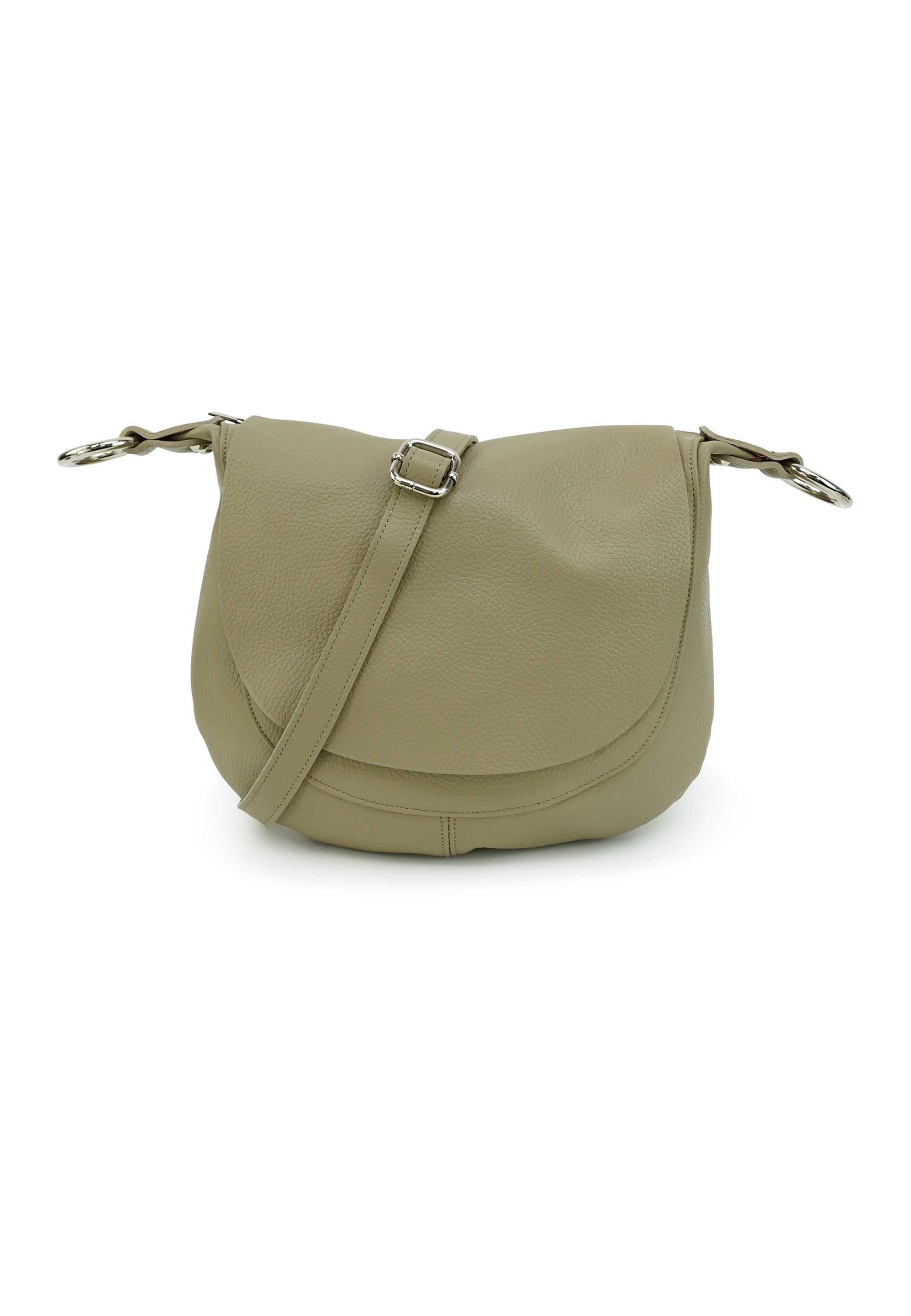 HARPA Damen Schultertasche "KLEA"taupe, Leder, unifarben, Taschen, aus echtem Leder