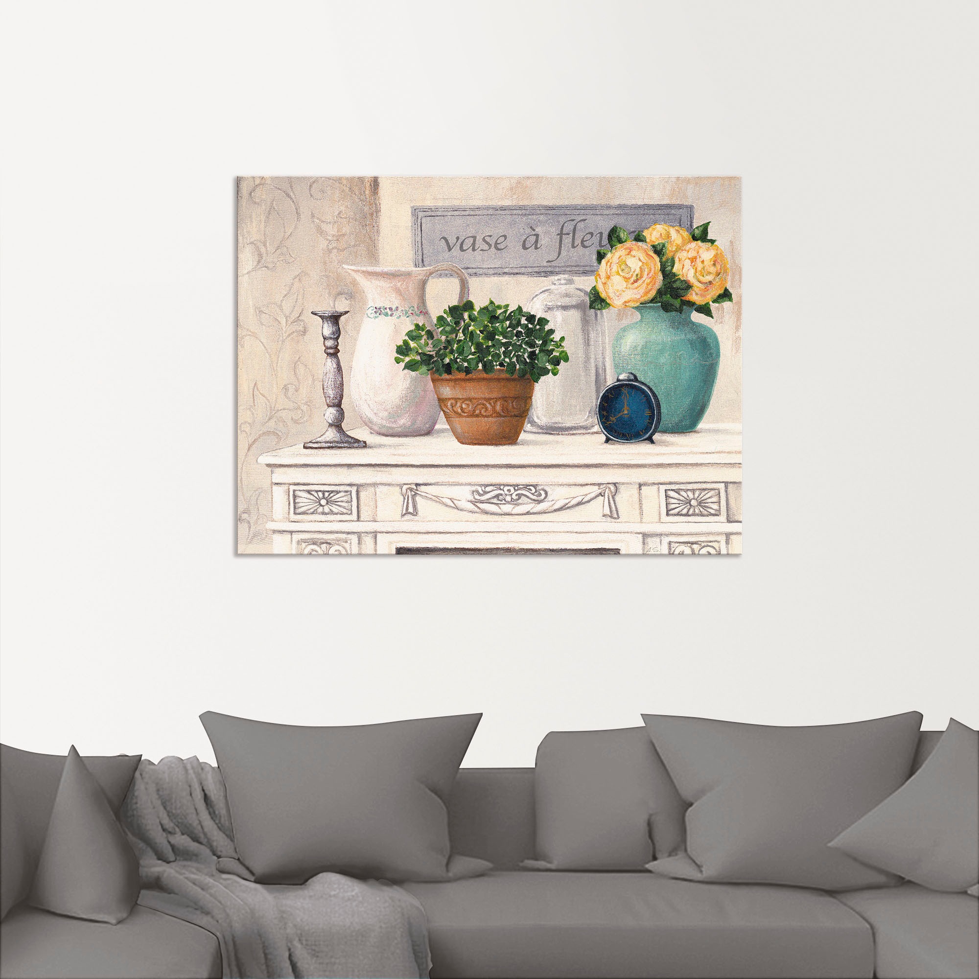 Artland Wandbild "Vasen mit Blumen", Vasen & Töpfe, (1 St.), als Alubild, O günstig online kaufen