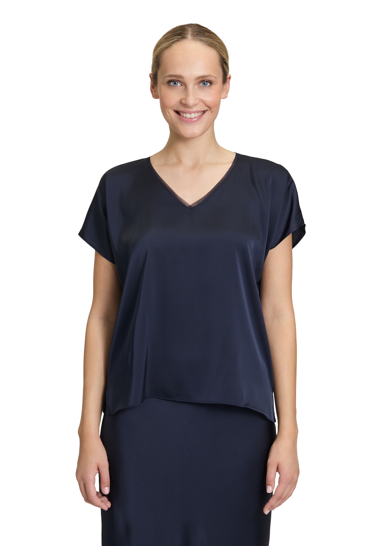 Vera Mont Satinbluse "Vera Mont Satin-Bluse mit V-Ausschnitt" günstig online kaufen