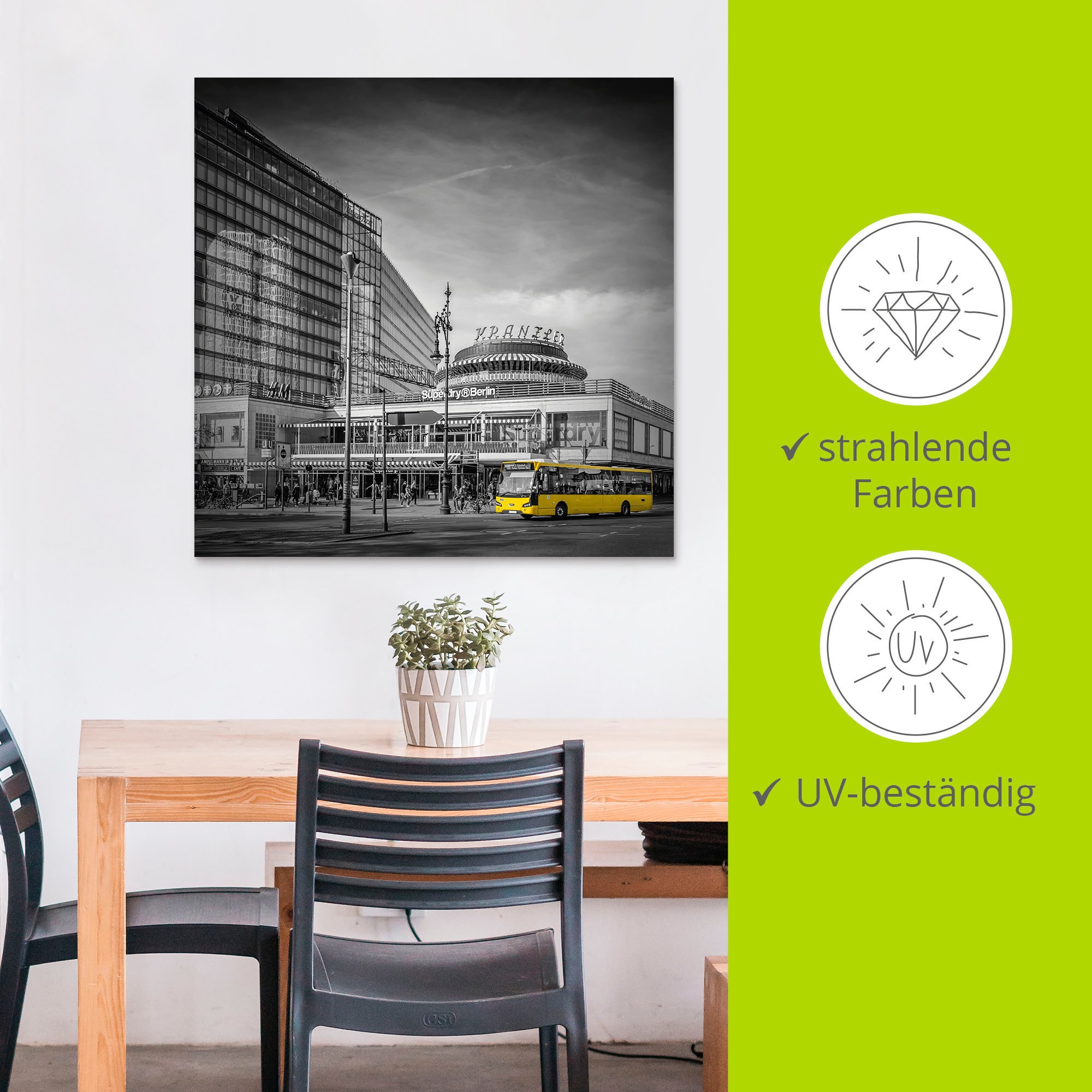 Artland Wandbild »Berlin City-West«, Deutschland, (1 St.), als Alubild, Outdoorbild, Leinwandbild in verschied. Größen