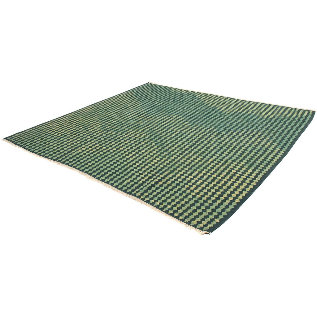 morgenland Wollteppich »Kelim - Oriental quadratisch - 216 x 200 cm - dunkelgrün«, quadratisch