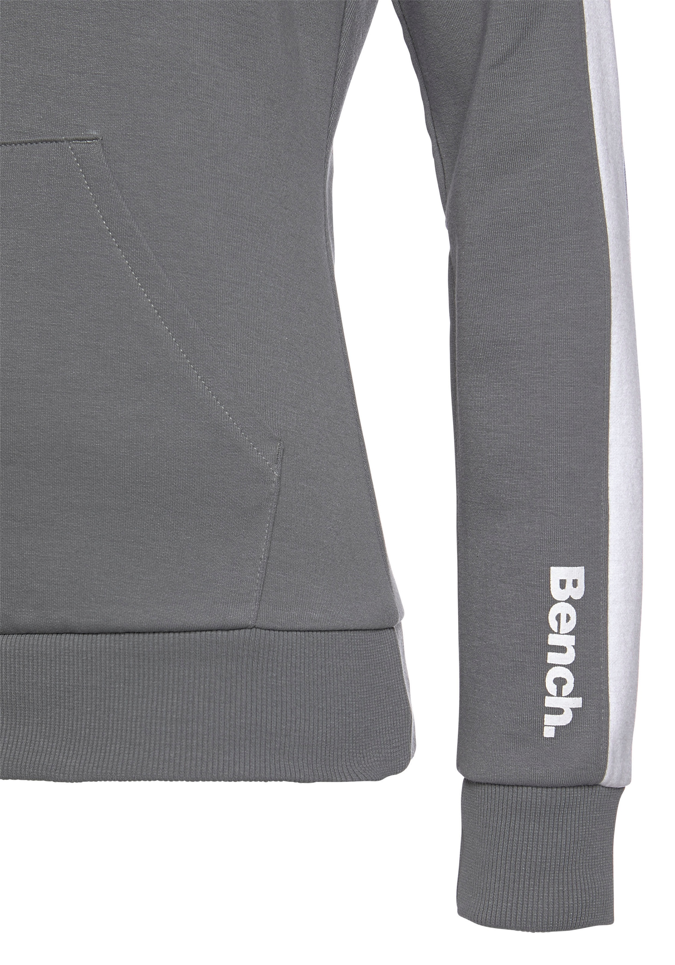Bench. Loungewear Kapuzensweatshirt, mit Seitenstreifen und Kängurutasche, Loungewear