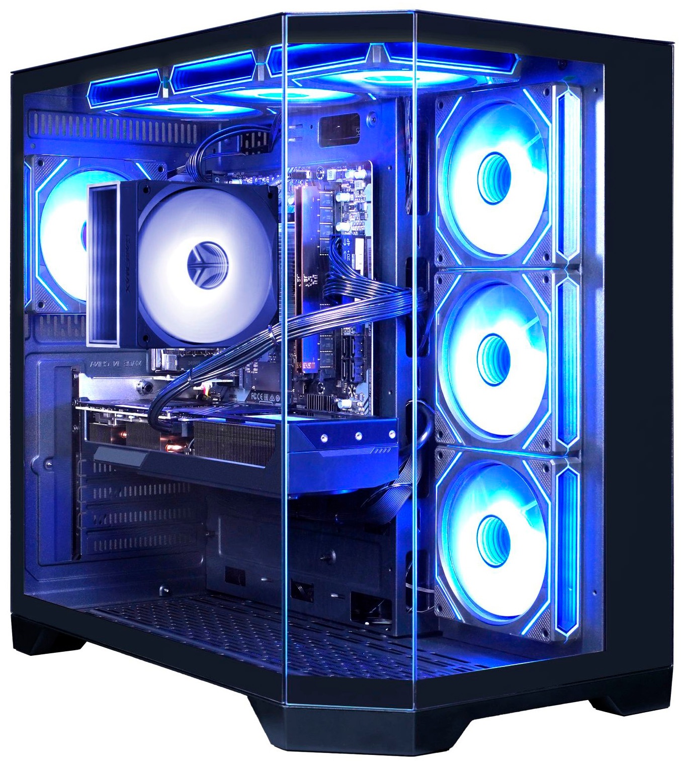 GAMEMAX Gaming-PC-Komplettsystem »MegaDeal HYPE-A BK 2910 AMD Ryzen 7 5700X 32GB 1TB SSD RTX 5060« 32 ″ AMD Ryzen 7 GeForce RTX 5060 32 GB RAM 1 GB SSD Windows 11 + MSI MAG 32C6X Curved Monitor 80cm (32")