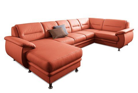 sit&more Wohnlandschaft "Mailand U-Form, B: 312 cm, XXL-Couch mit Komfortpolsterung" mit Schlaffunktion, Liegefl. 122x247 cm, diverse Lederqualitäten