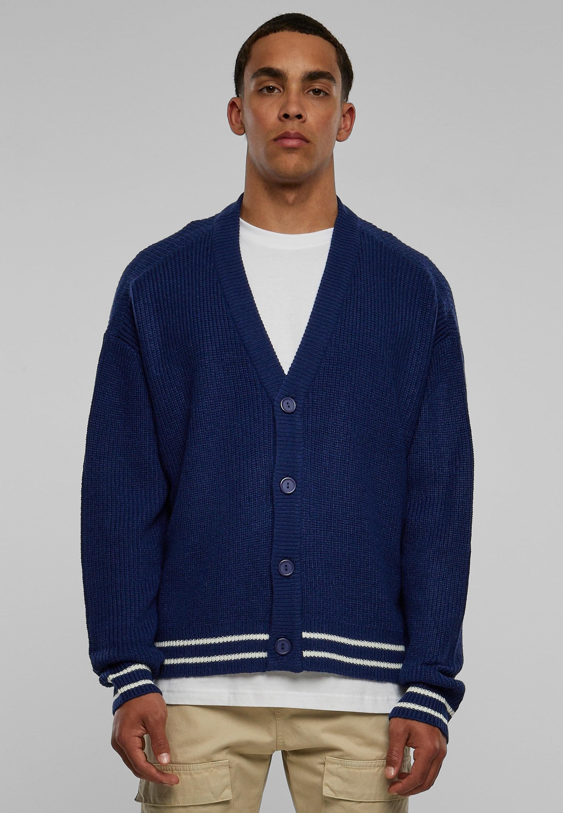 URBAN CLASSICS Strickjacke »Urban Classics Herren Sporty Boxy Cardigan«, (1 tlg.)