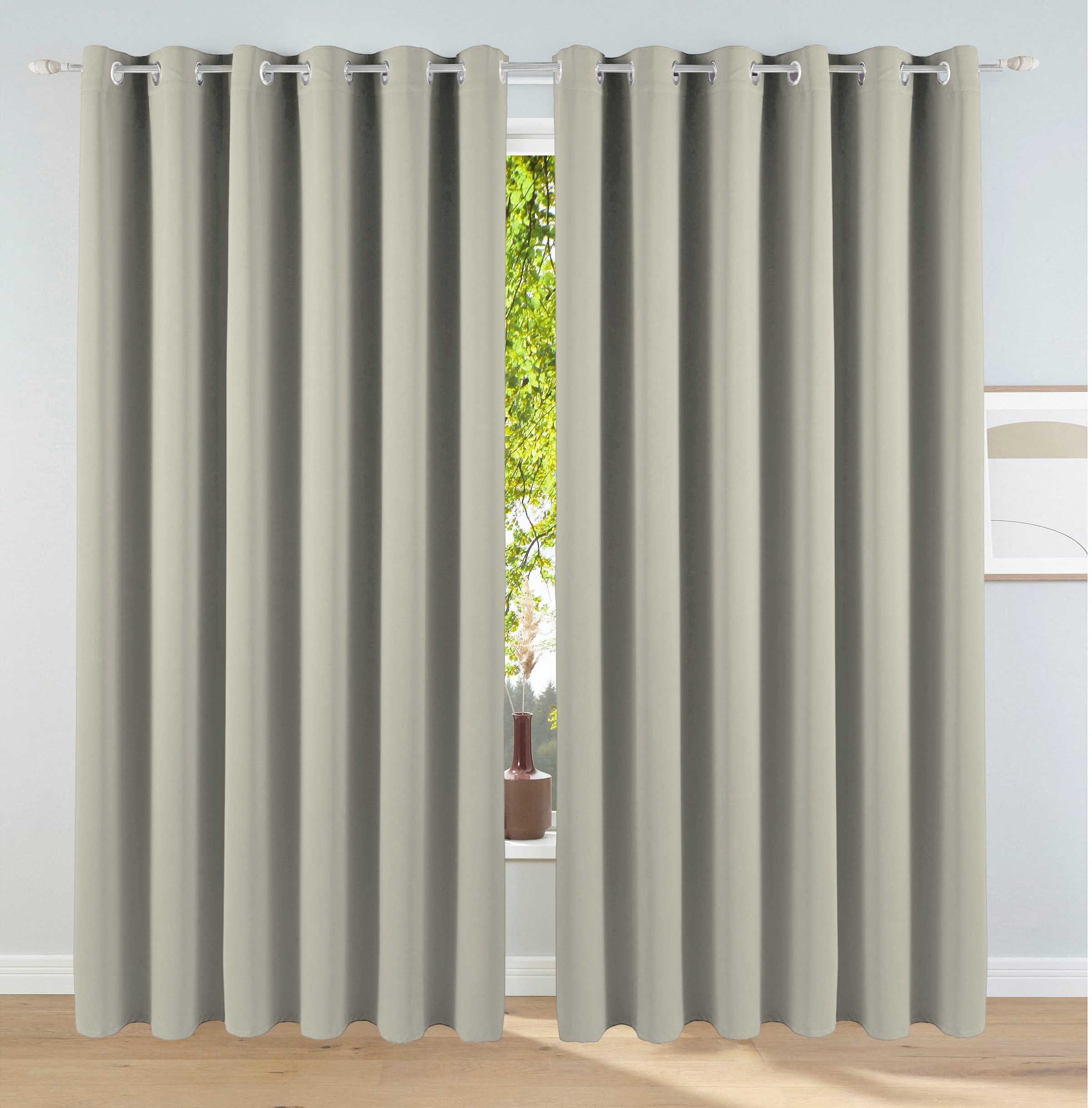 OTTO home Verdunkelungsvorhang "Solana" Ösen 1 Stk. tlg. Vorhang, Gardine, Breite 280 cm, verdunkelnd, einfarbig, Raumteiler