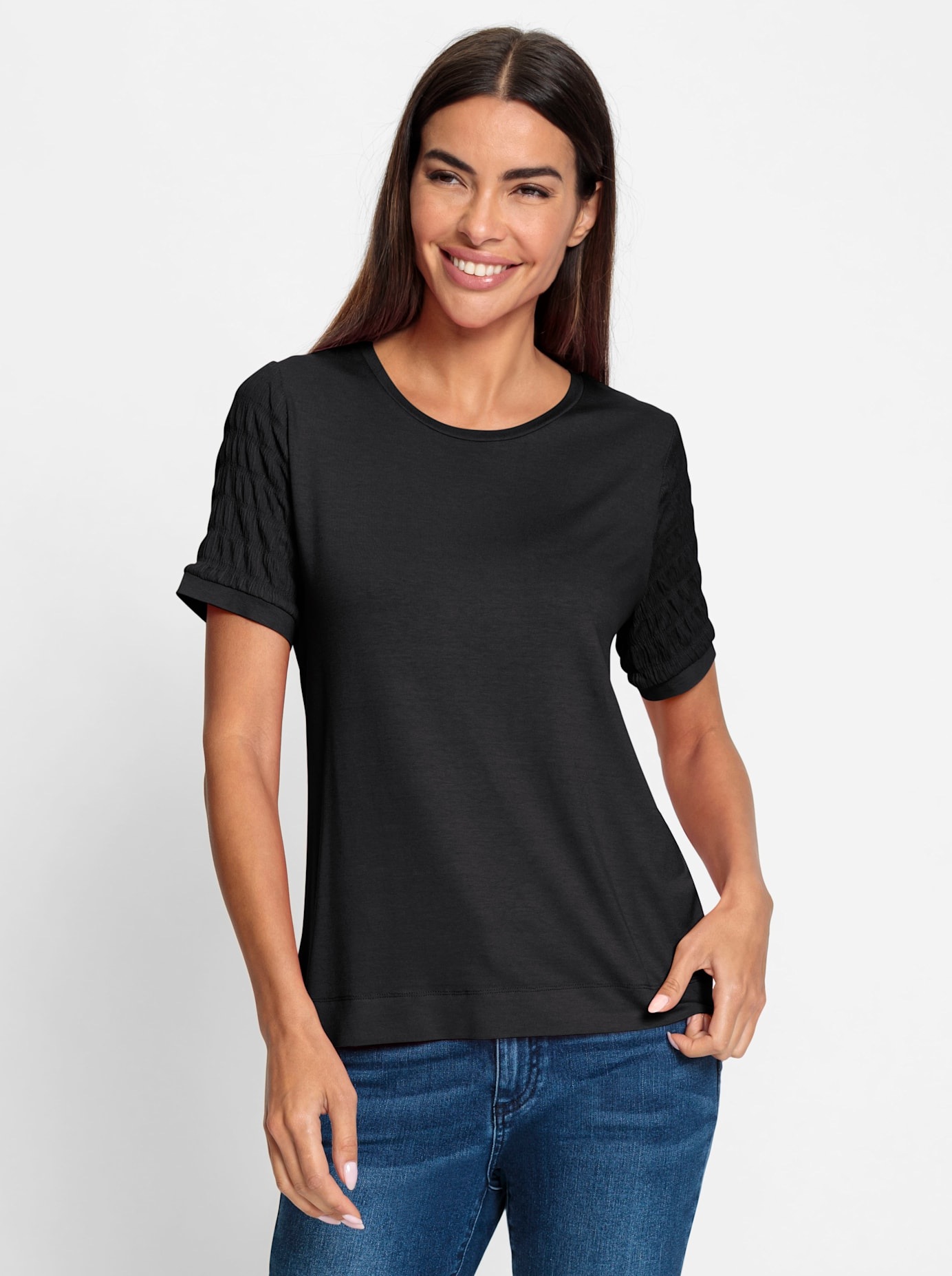 heine Rundhalsshirt »Shirt«, (1 tlg.)