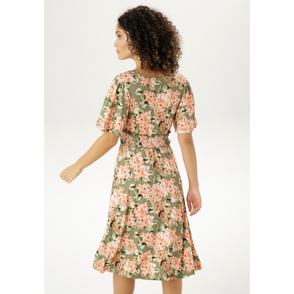 Aniston CASUAL Sommerkleid, mit romantischem Blumendruck