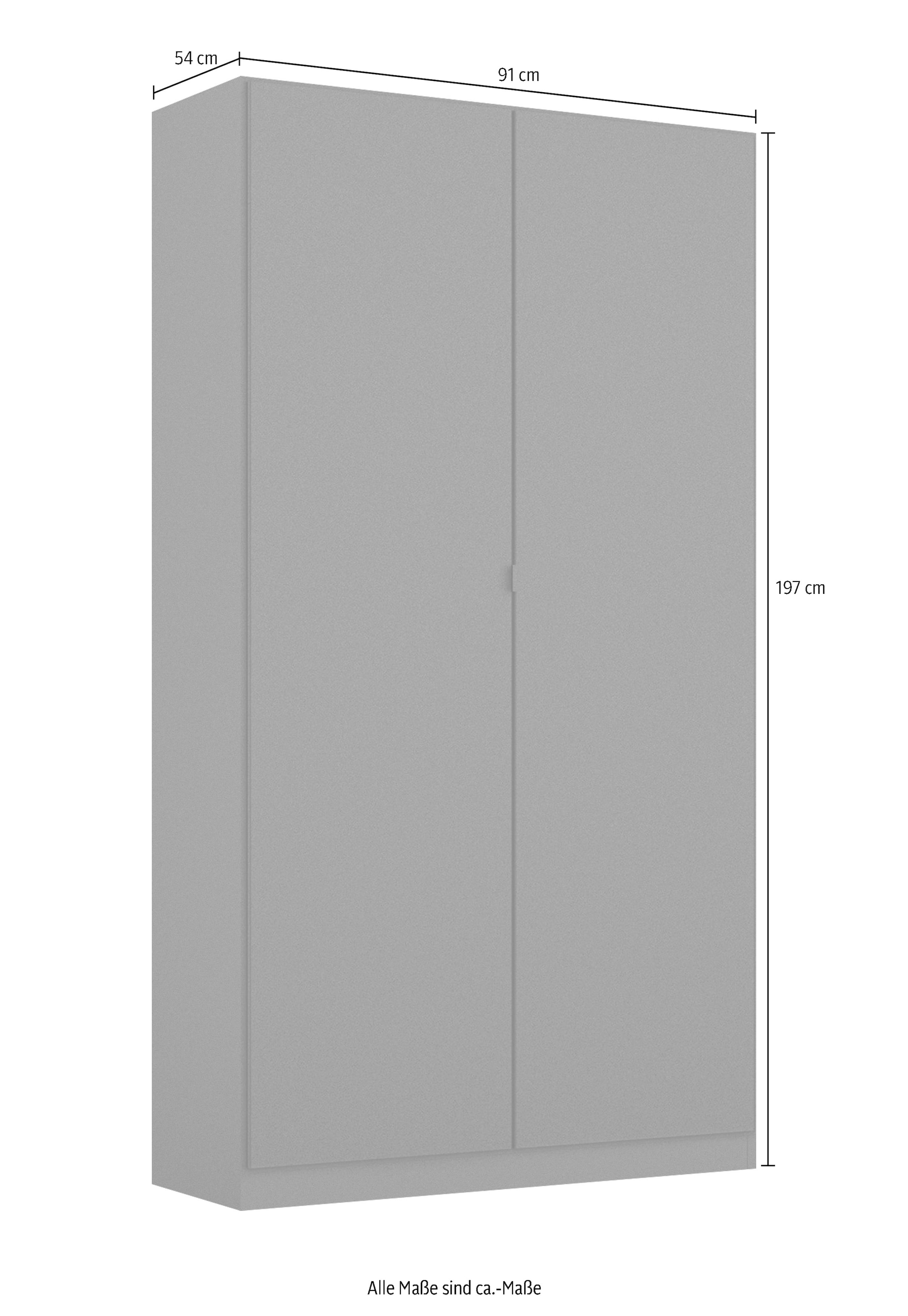 Graumetallic »Ontario«, rauch in | Drehtürenschrank BAUR Metallgriffstück