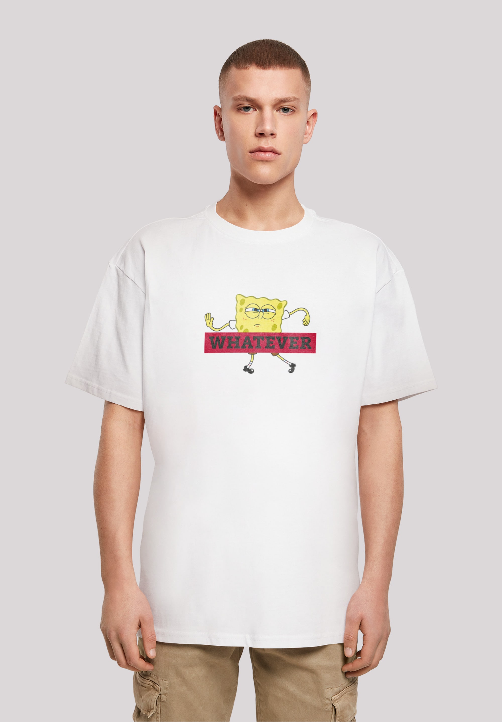 F4NT4STIC T-Shirt »Spongebob Schwammkopf WHATEVER«, Print
