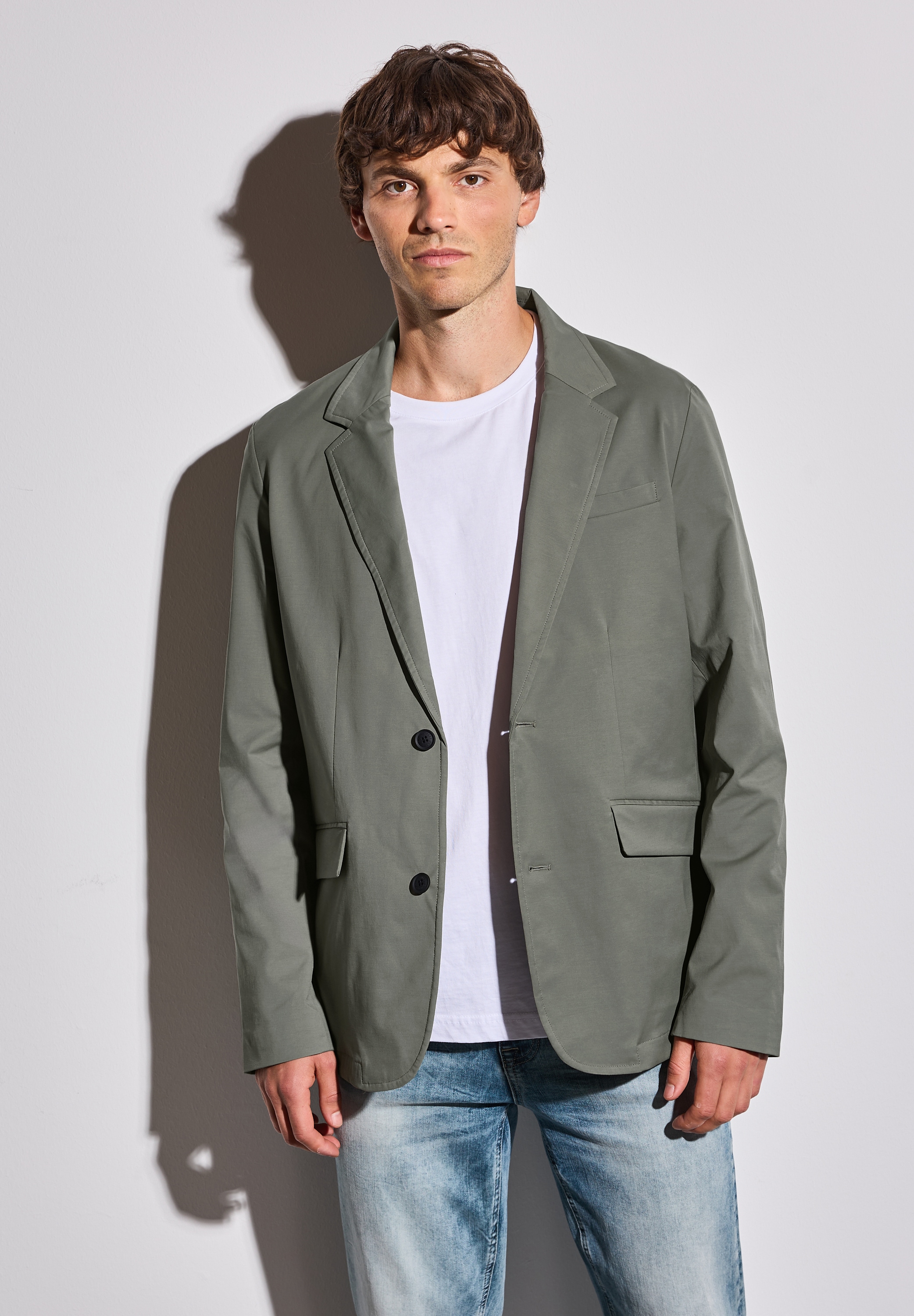 STREET ONE MEN Kurzjacke, ohne Kapuze, aus softem Materialmix günstig online kaufen