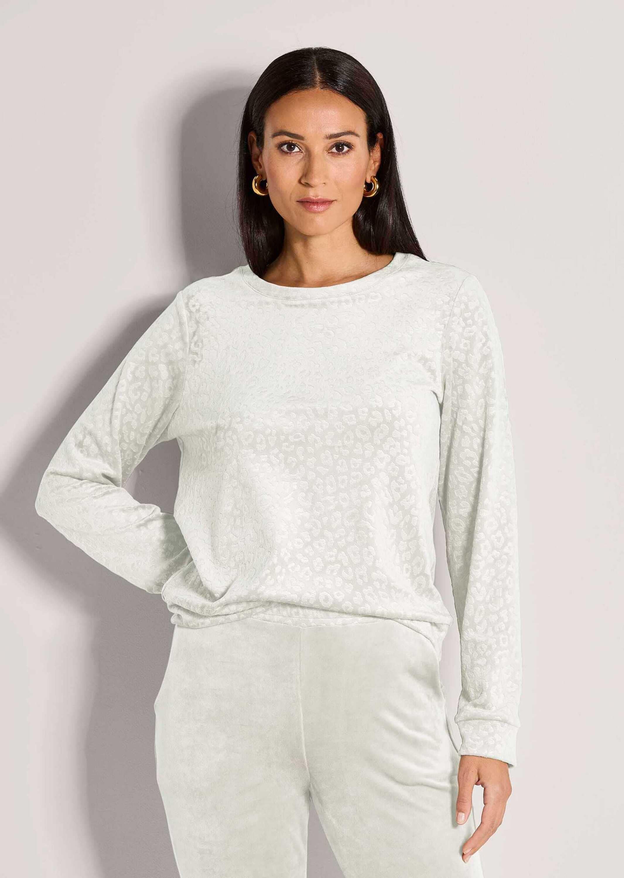 MADELEINE Langarmshirt »Sweatshirt Langarm Animal-Print Pullover«