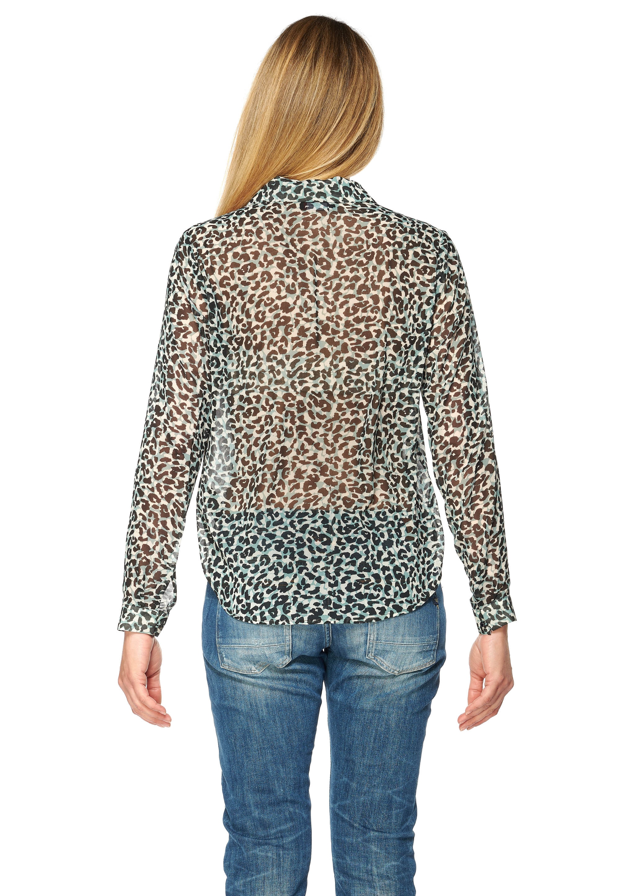 Le Temps Des Cerises Klassische Bluse »NOLAN«, in tollem Leo-Look