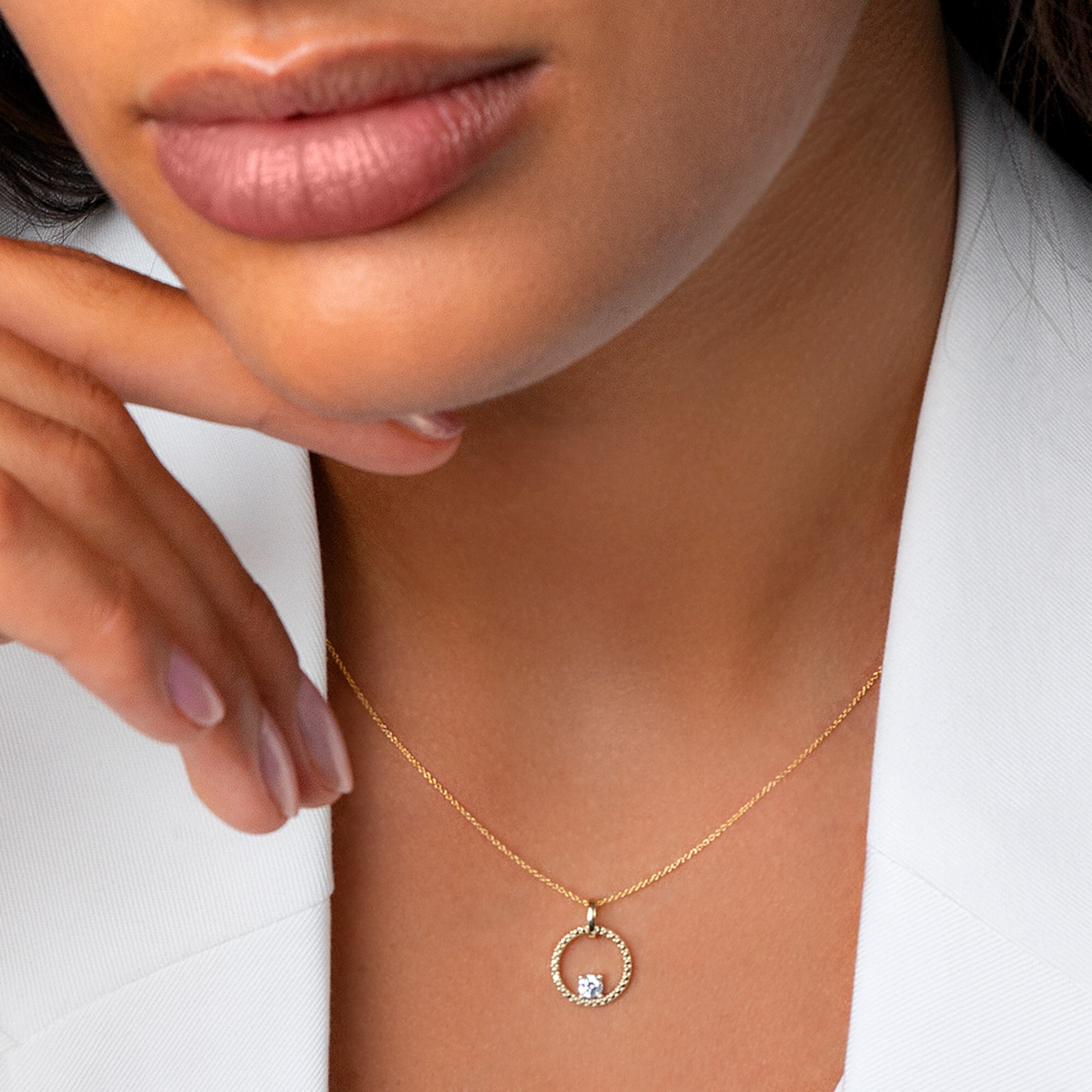 ONE ELEMENT Kette Damen BAUR | Gelbgold«, Anhänger Halskette aus Set »Zirkonia verstellbarer Anhänger mit - Schmuckset mit 333 bestellen online