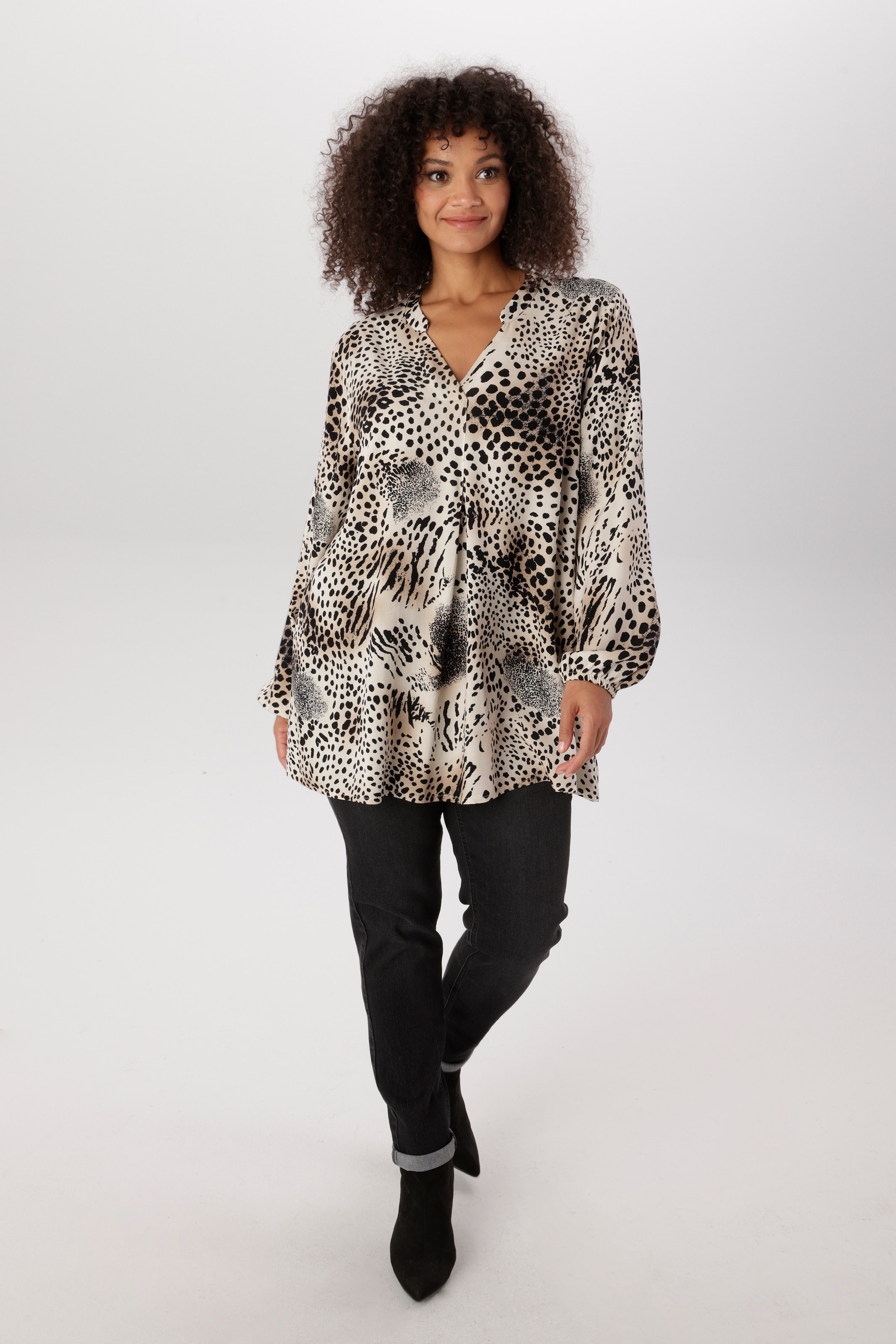 Aniston PLUS Schlupfbluse in trendigem Animalprint  - NEUE KOLLEKTION