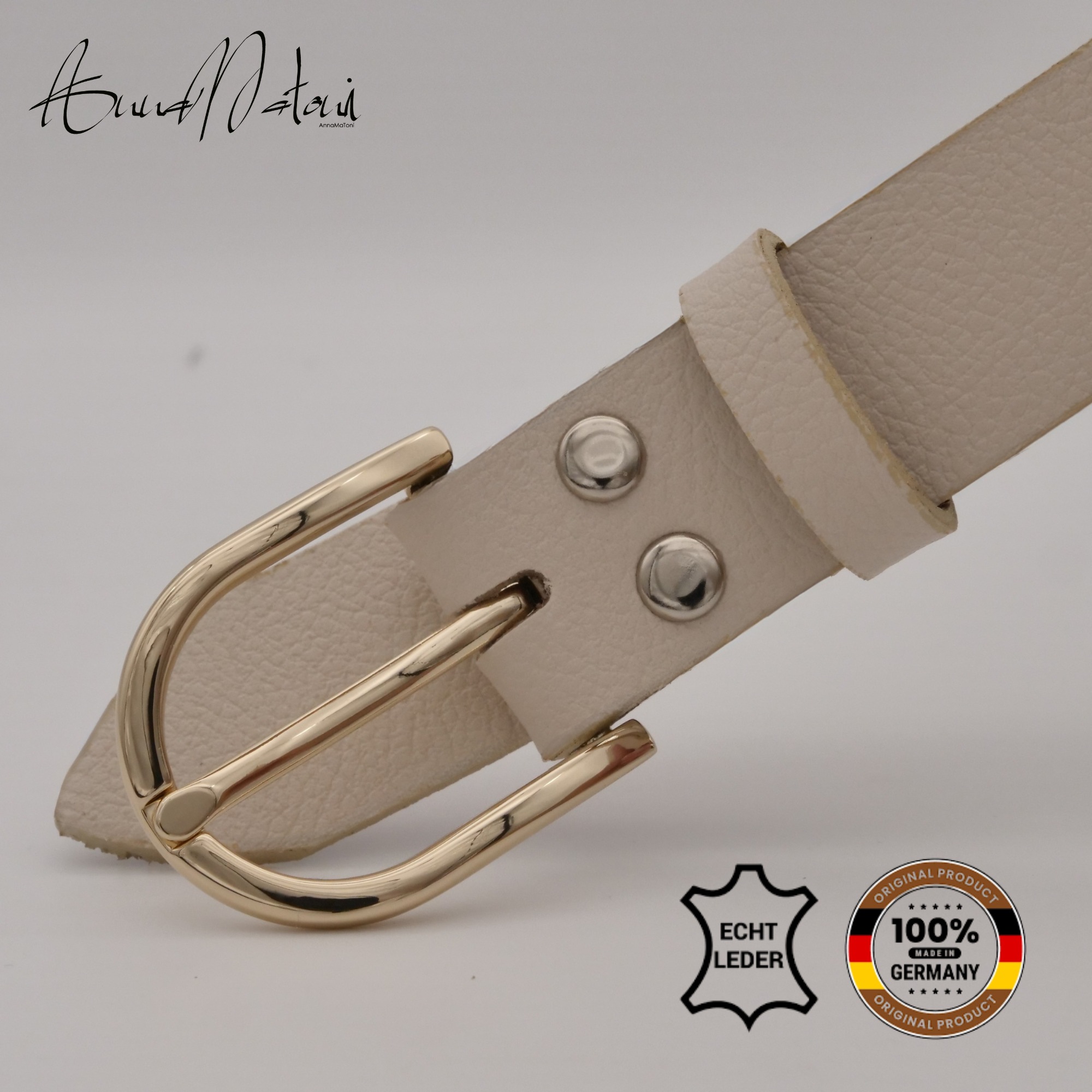 Thumbnail - AnnaMatoni Ledergürtel "AnnaMatoni Damen Ledergürtel Basic Gürtel 3cm breit echt Leder"