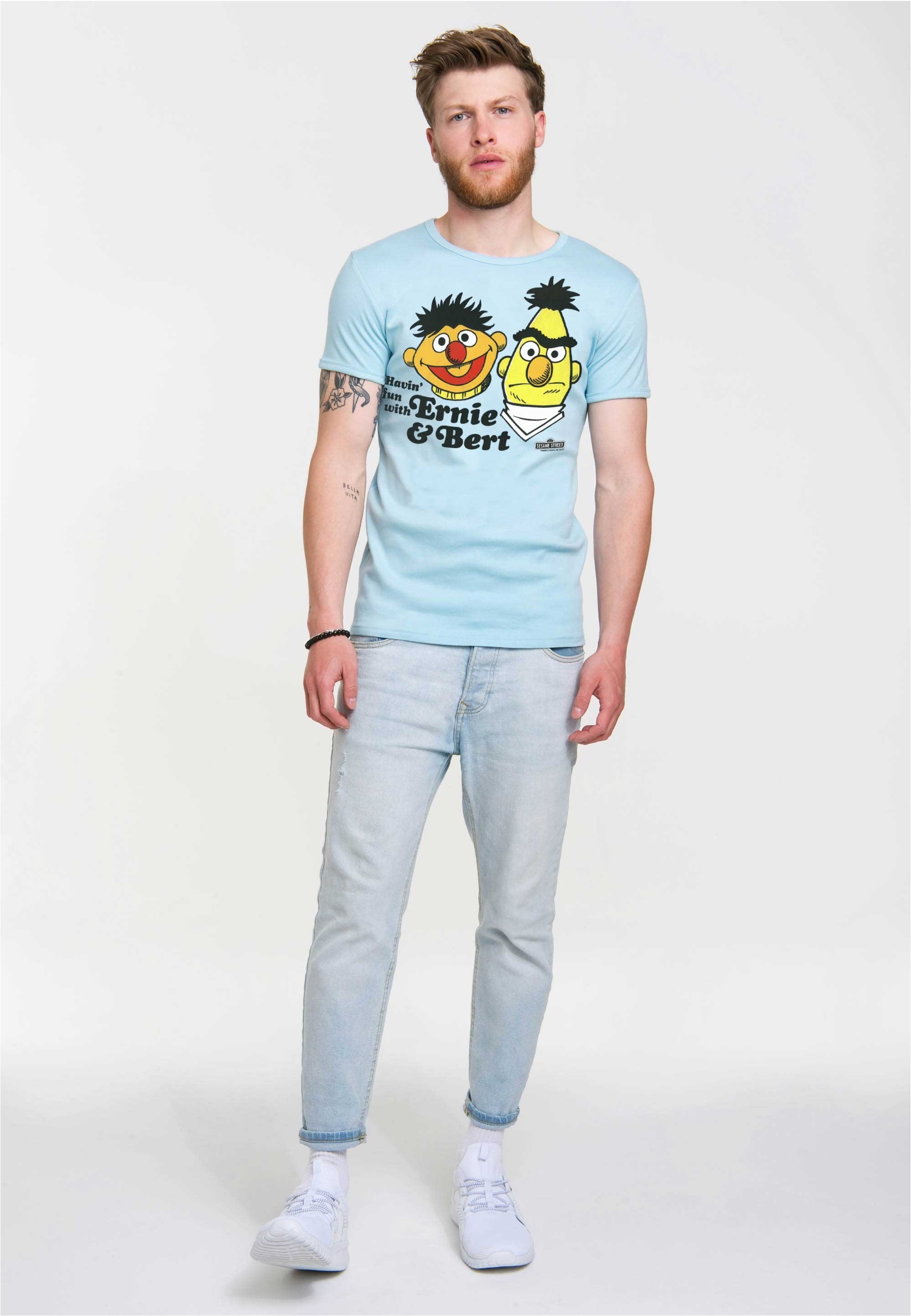 LOGOSHIRT T-Shirt »Ernie und Bert«, mit witzigem Print