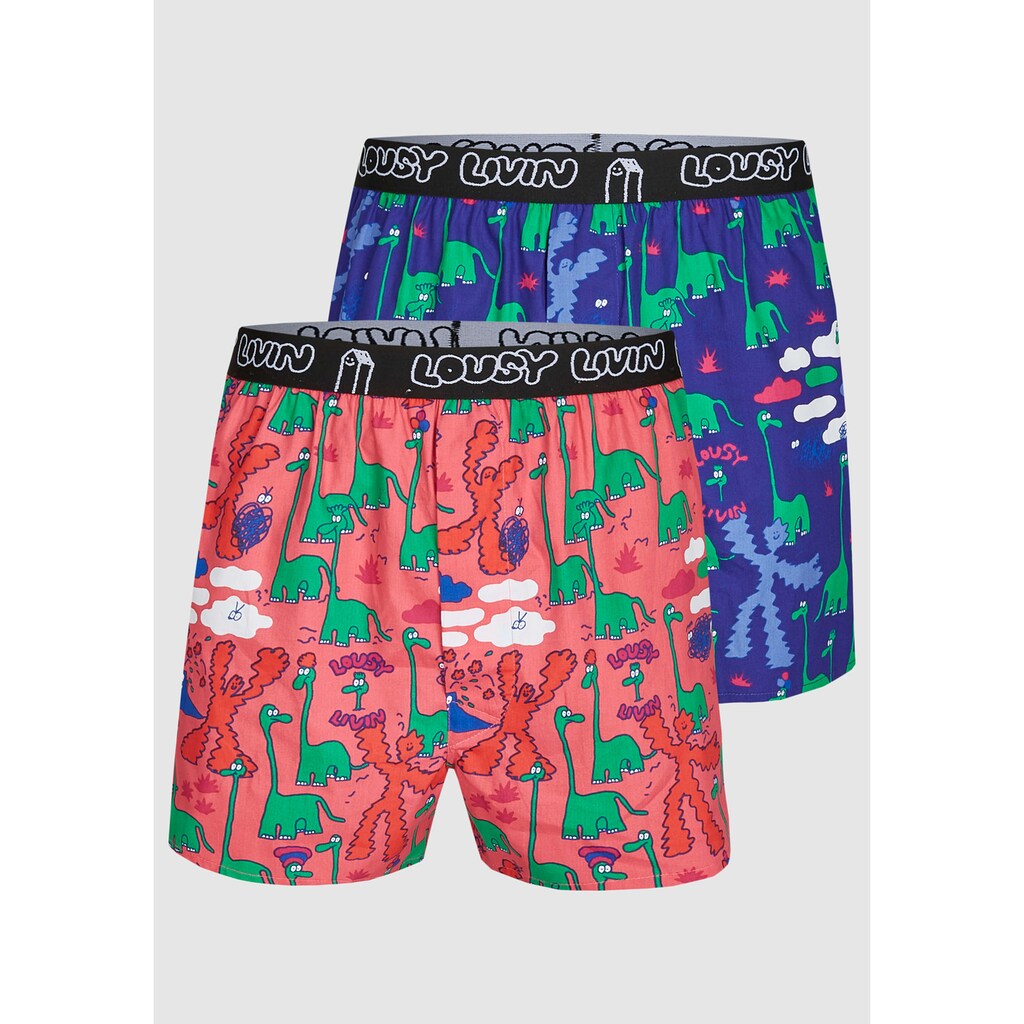 Lousy Livin Boxershorts »Dino 2 Pack«, (2 St.)