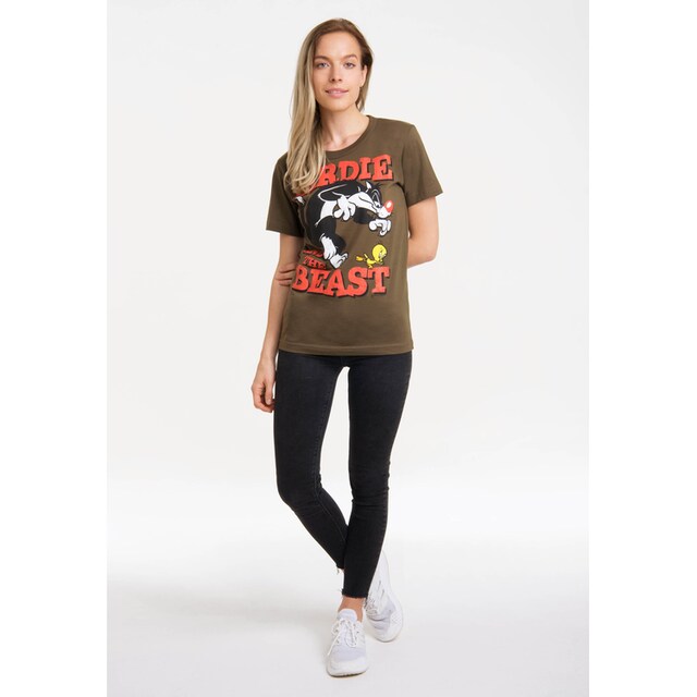 LOGOSHIRT T-Shirt »Looney Tunes – Sylvester & Tweety«, mit lizenziertem  Print für kaufen | BAUR