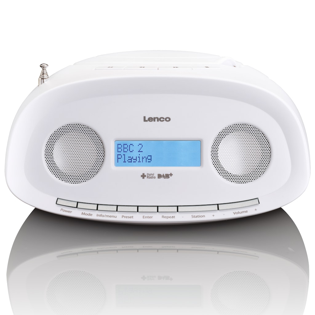 Lenco Radio »Lenco SCD-69WH DAB Radio Boombox CD Player, Weiß«