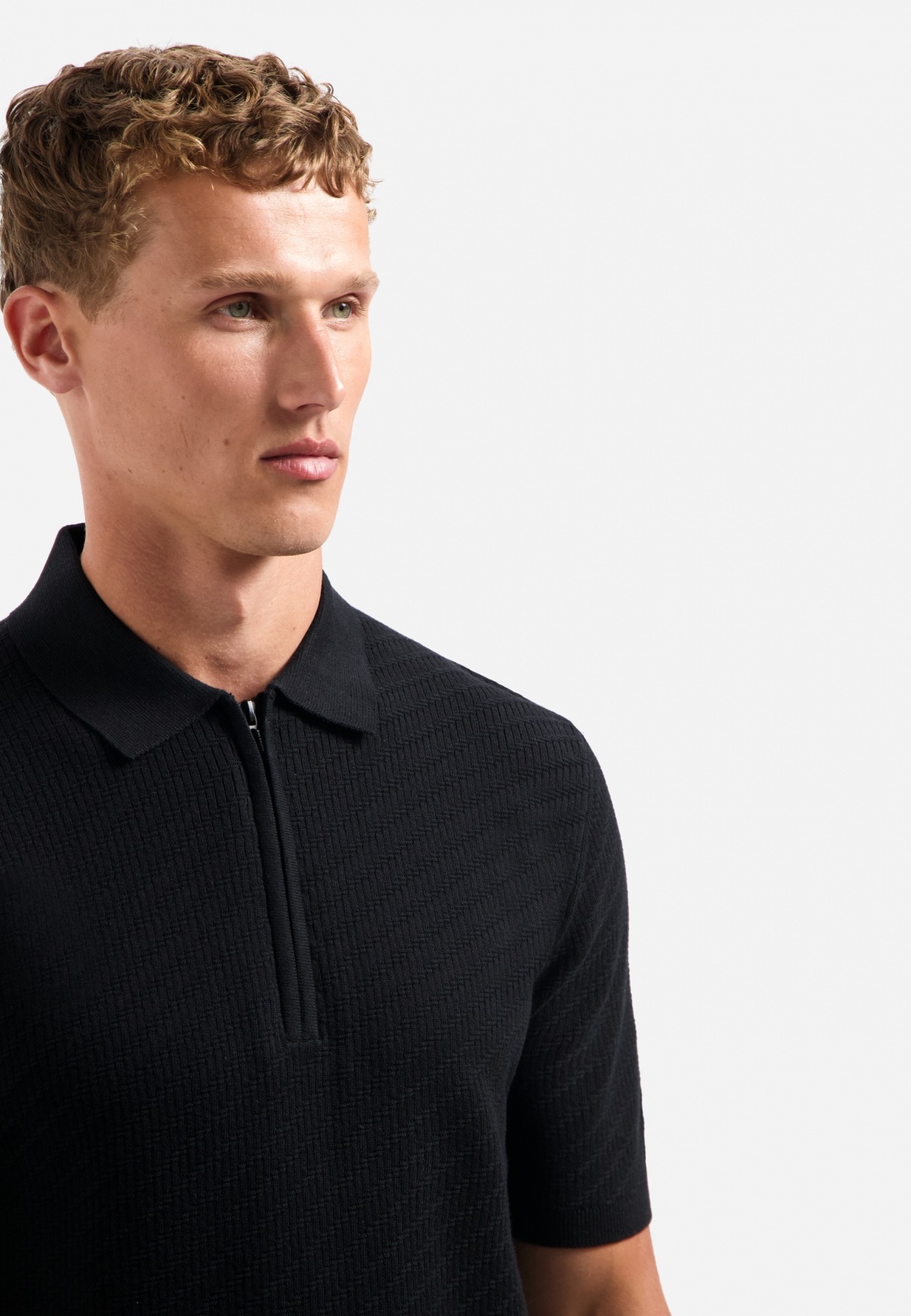 NO EXCESS T-Shirt »No Excess Half-Zip-Strickpolo«