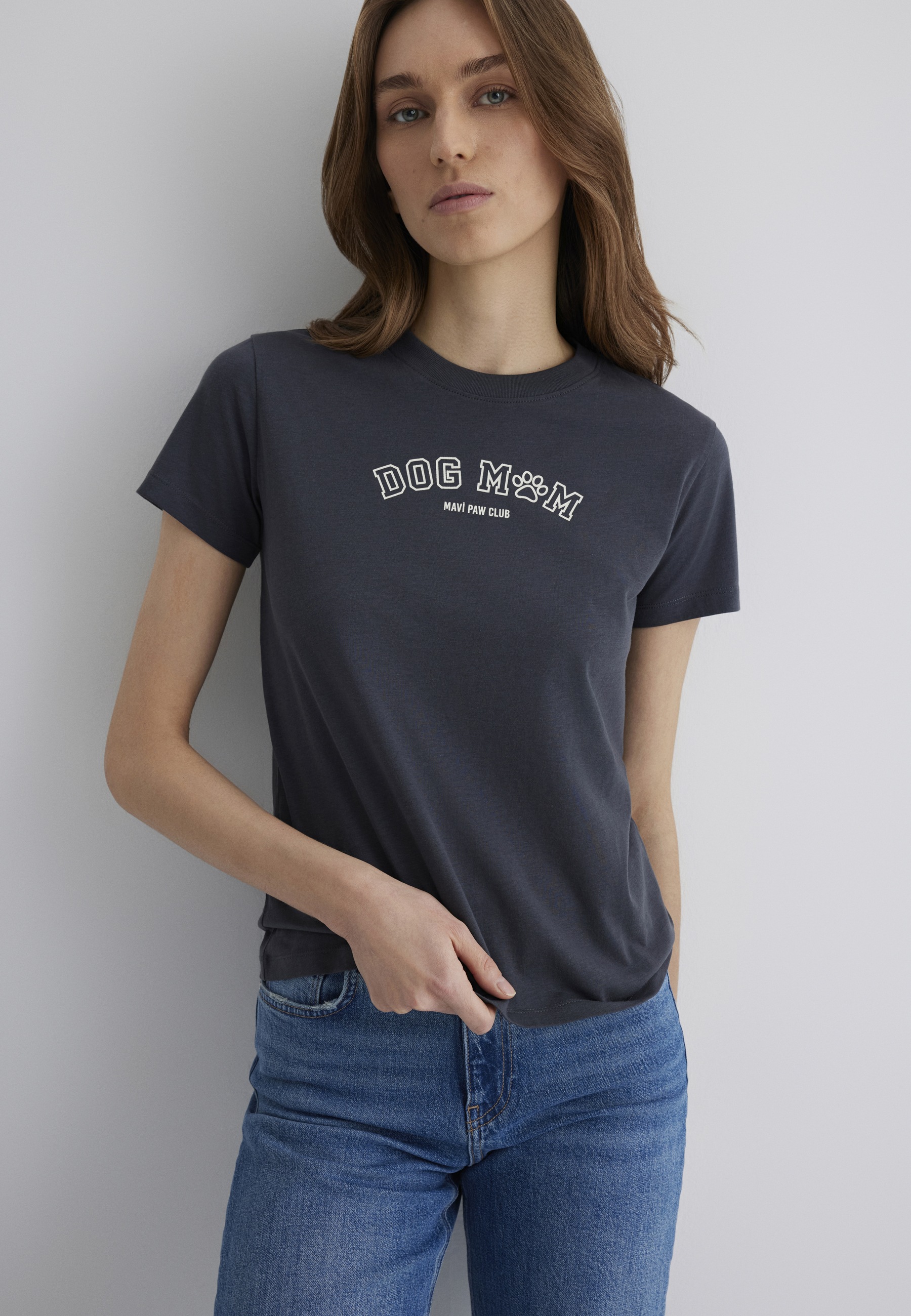 Thumbnail - Mavi T-Shirt "DOG PRINTED TSHIRT", Print T-Shirt