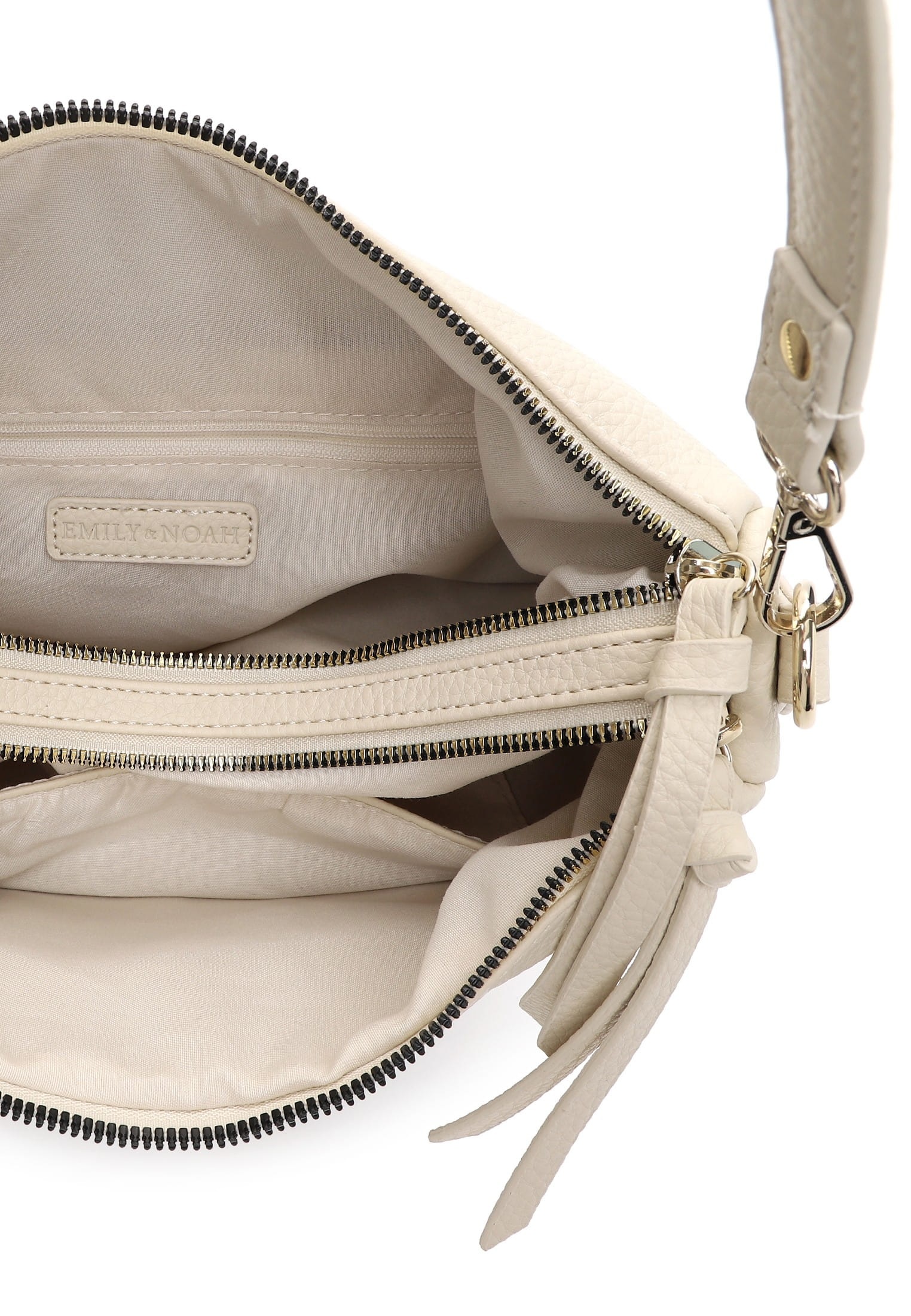 Beuteltasche EMILY & NOAH "Beutel E&N Josepha", Damen, Gr. B/H/T: 29cm x 27cm x 11cm 0, beige (beige 400), PVC, Taschen Beuteltasche 3