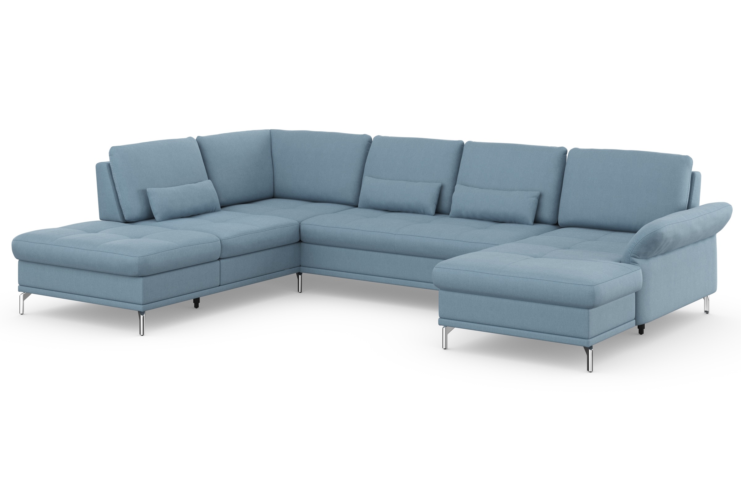 Home Affaire Palm Beach Wohnlandschaft U-Form Hellblau 3