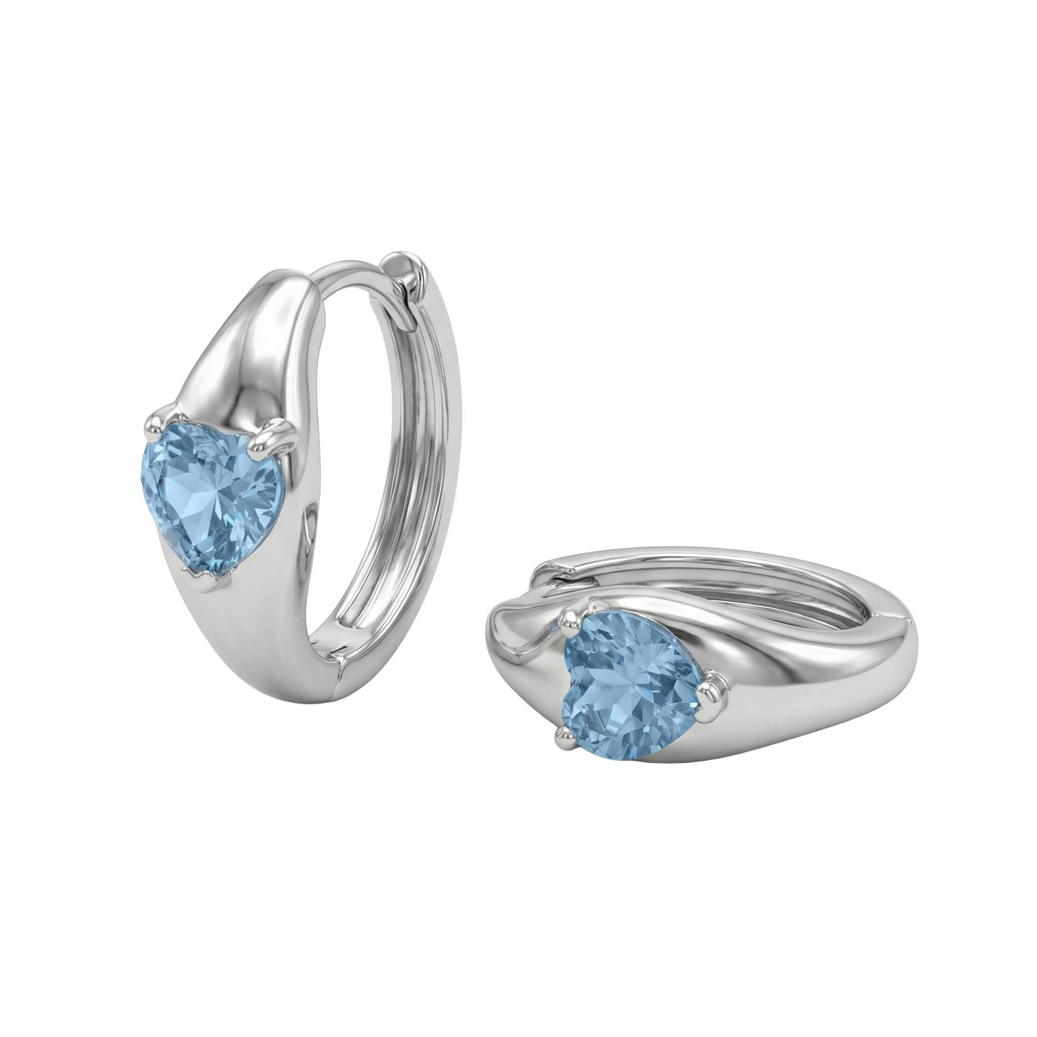 Amor Paar Creolen »Schmuck, Geschenk, Herz« mit Zirkonia (synth.)