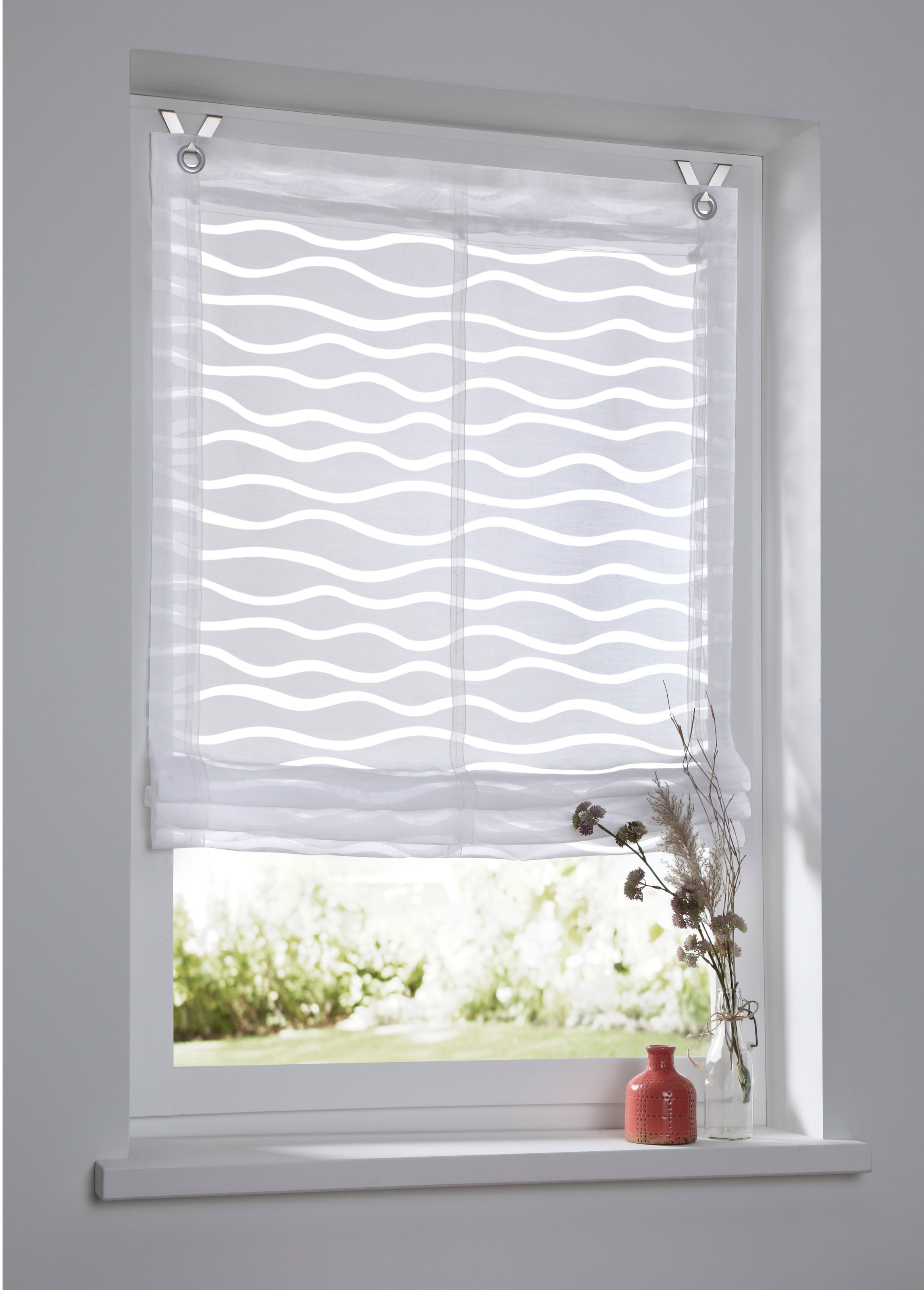 Kutti Raffrollo "Enya" mit Hakenaufhängung ohne Bohren freihängend günstig online kaufen