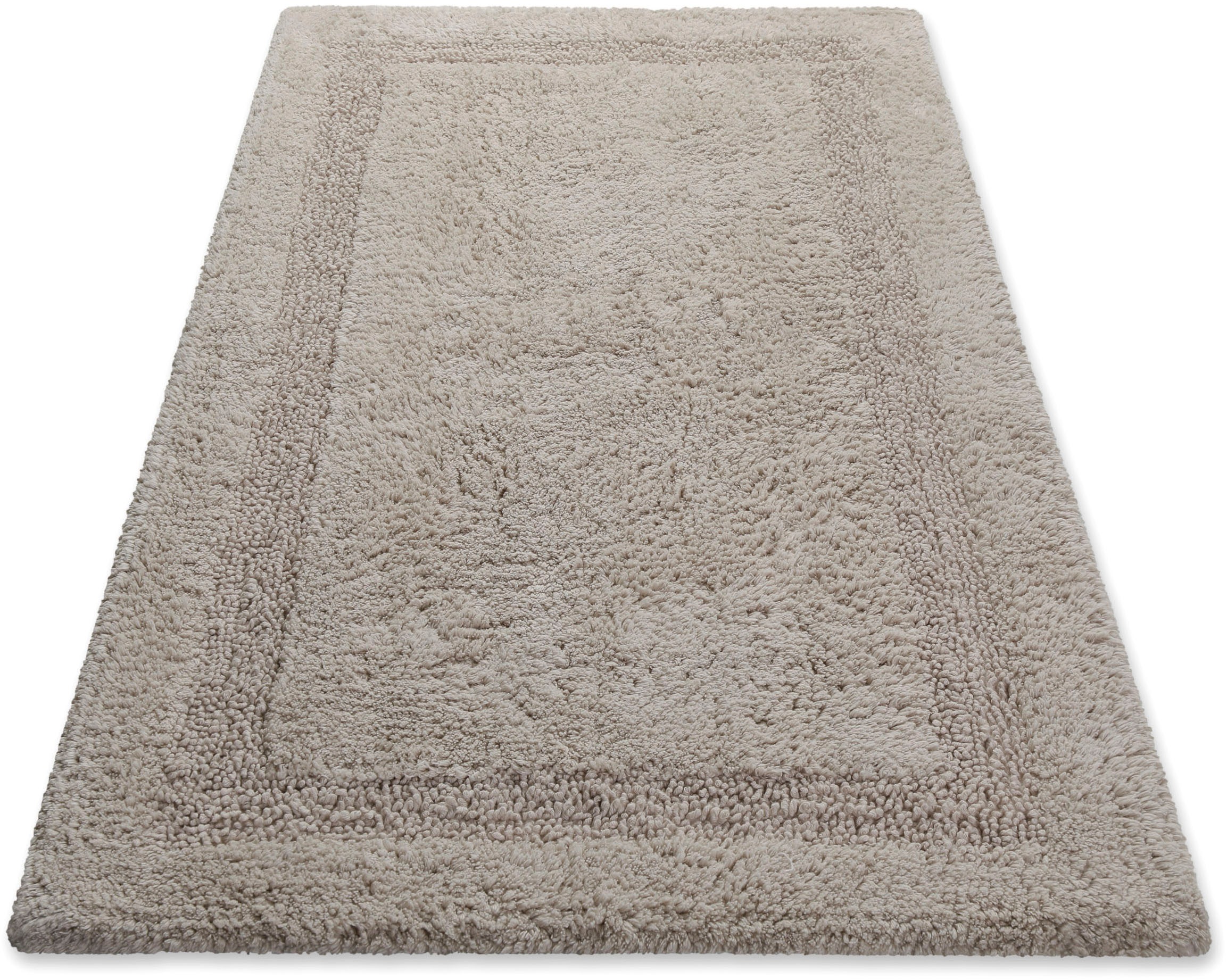 Thumbnail - Wecon home Basics Badematte "Knut" Höhe 20 mm waschbar, rutschfest, strapazierfähig, pflegeleicht, Bordüre, weich