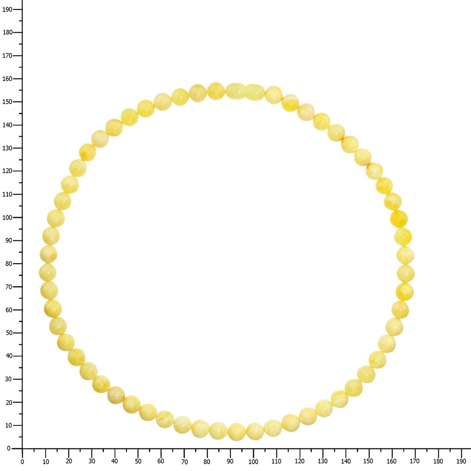 OSTSEE-SCHMUCK Ball Chain Necklace Yellow 42 cm 2