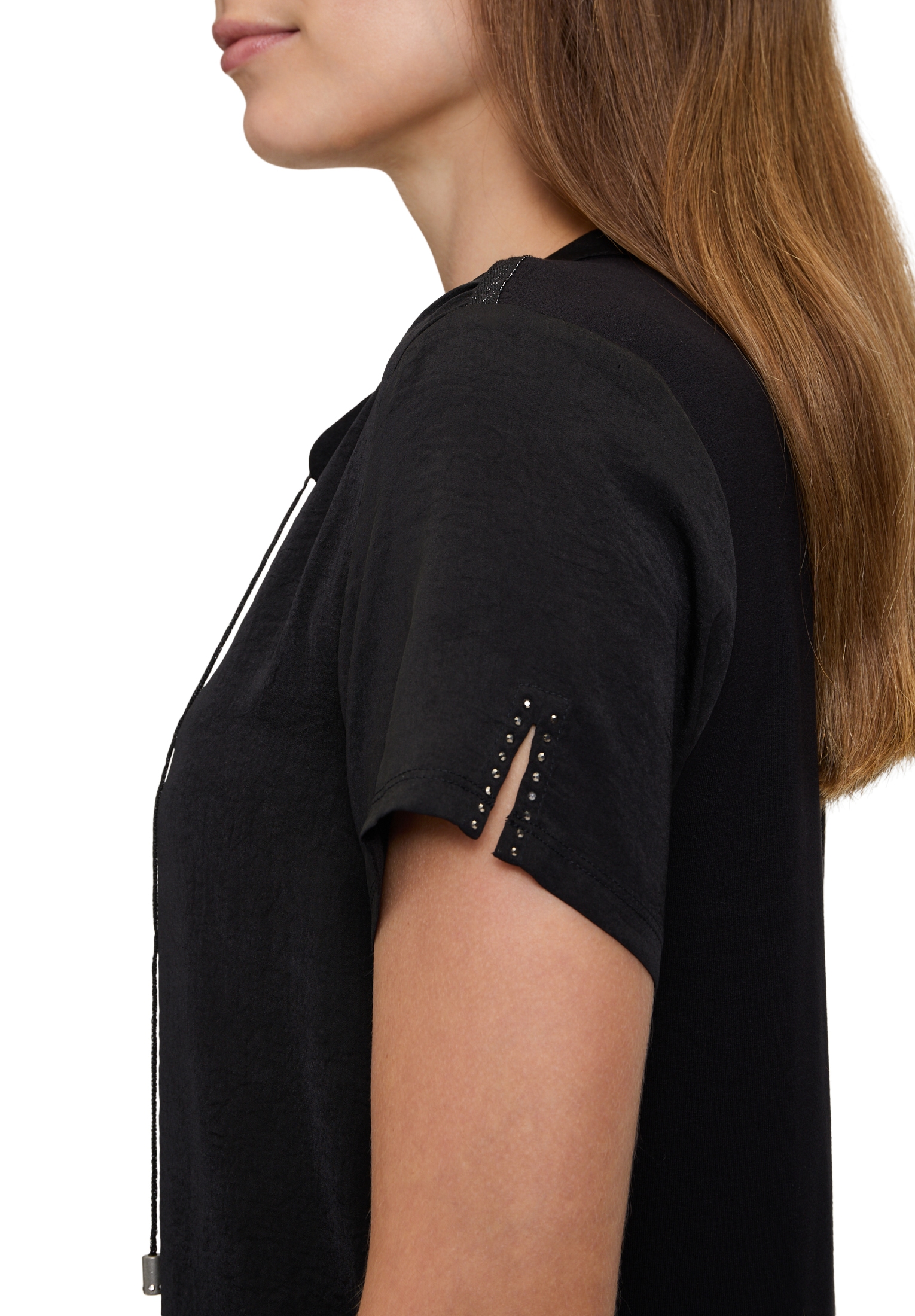 Cartoon Kurzarmshirt »Cartoon Damen Blusenshirt kurzarm«, (1 tlg.), Materialmix