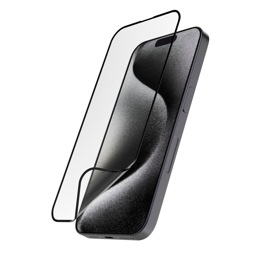 Hama Displayschutzglas »Displayschutz für iPhone 15 Pro Max (Panzerfolie, D3O, Montagehilfe)«, für iPhone 15 Pro Max