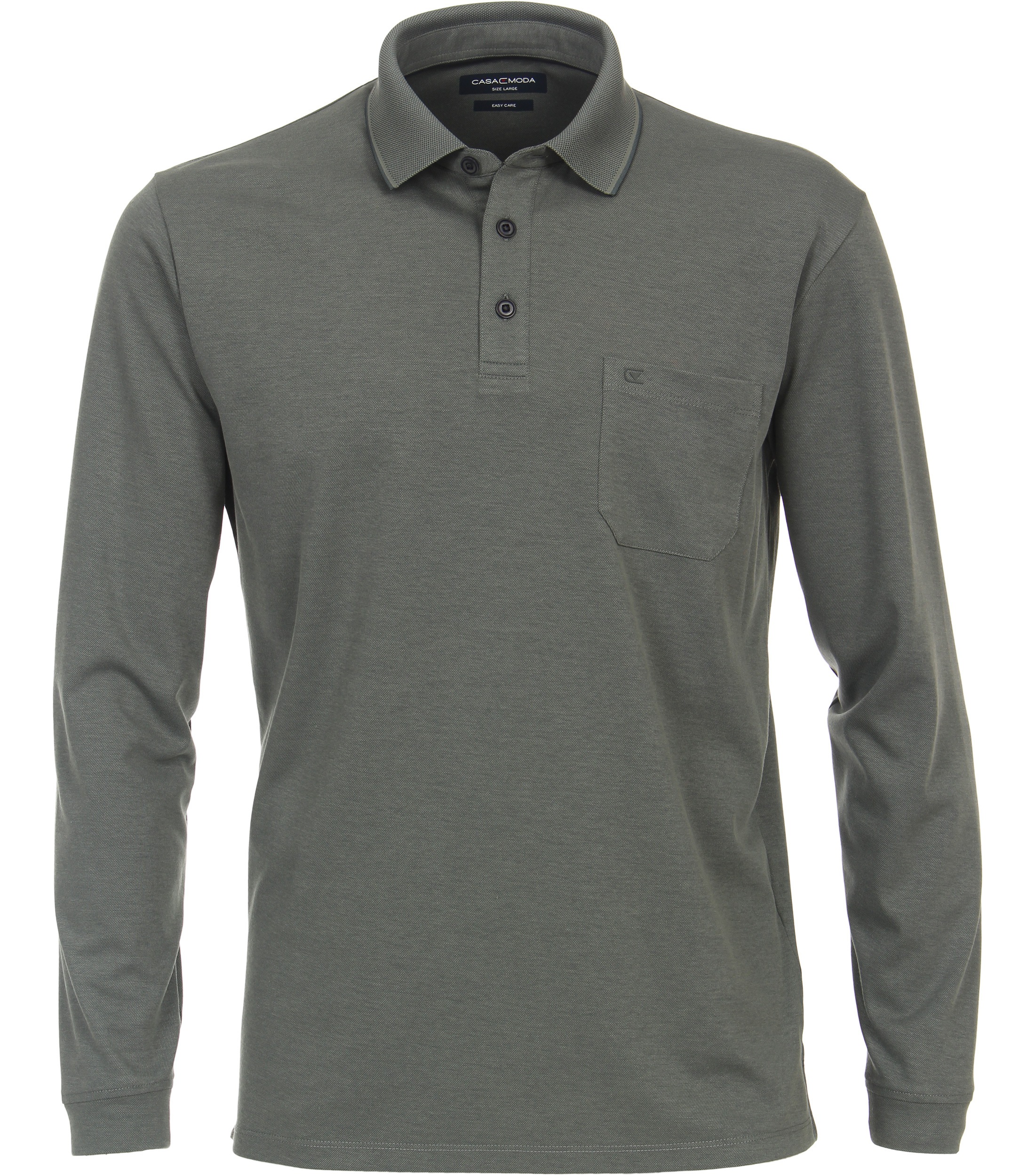 CASAMODA Langarm-Poloshirt »CASAMODA Polo-Shirt Langarm uni«