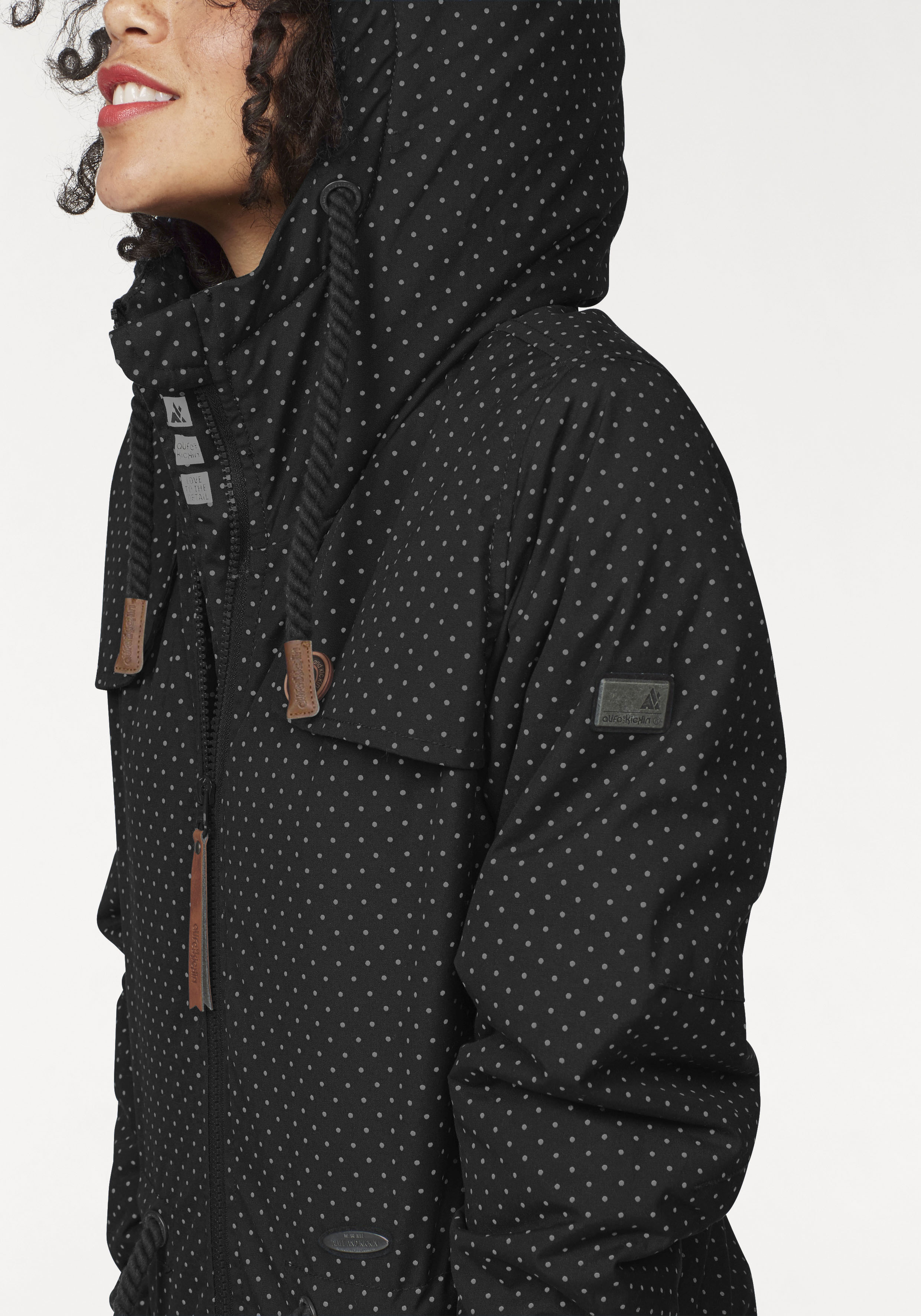 Thumbnail - Alife & Kickin Outdoorjacke "CHARLOTTEAKB" mit Kapuze gefütterter Parka, Kapuzenjacke durch Bindeband tailliert