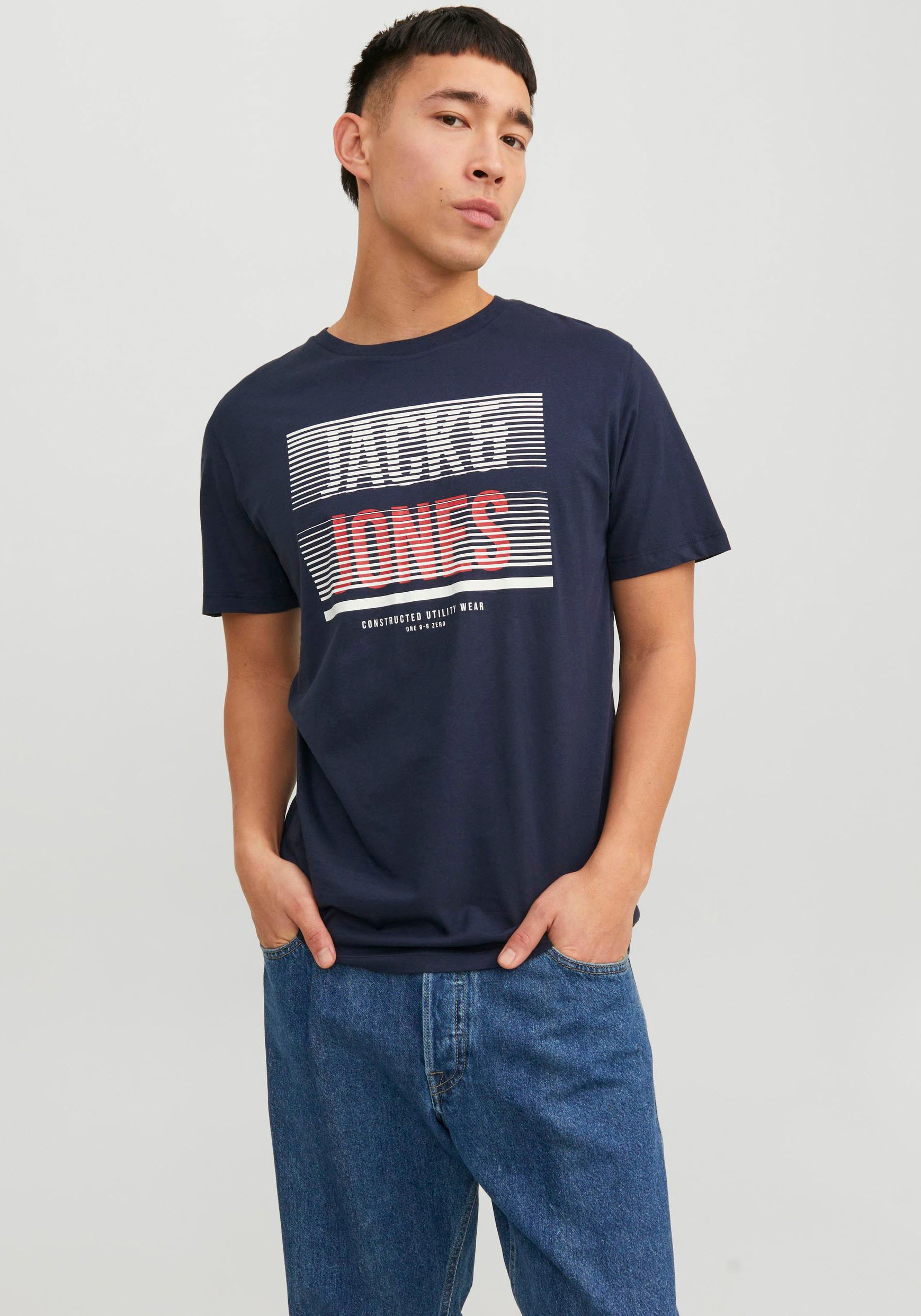 Jack & Jones Kurzarmshirt "JJBRIX TEE SS CREW NECK" günstig online kaufen