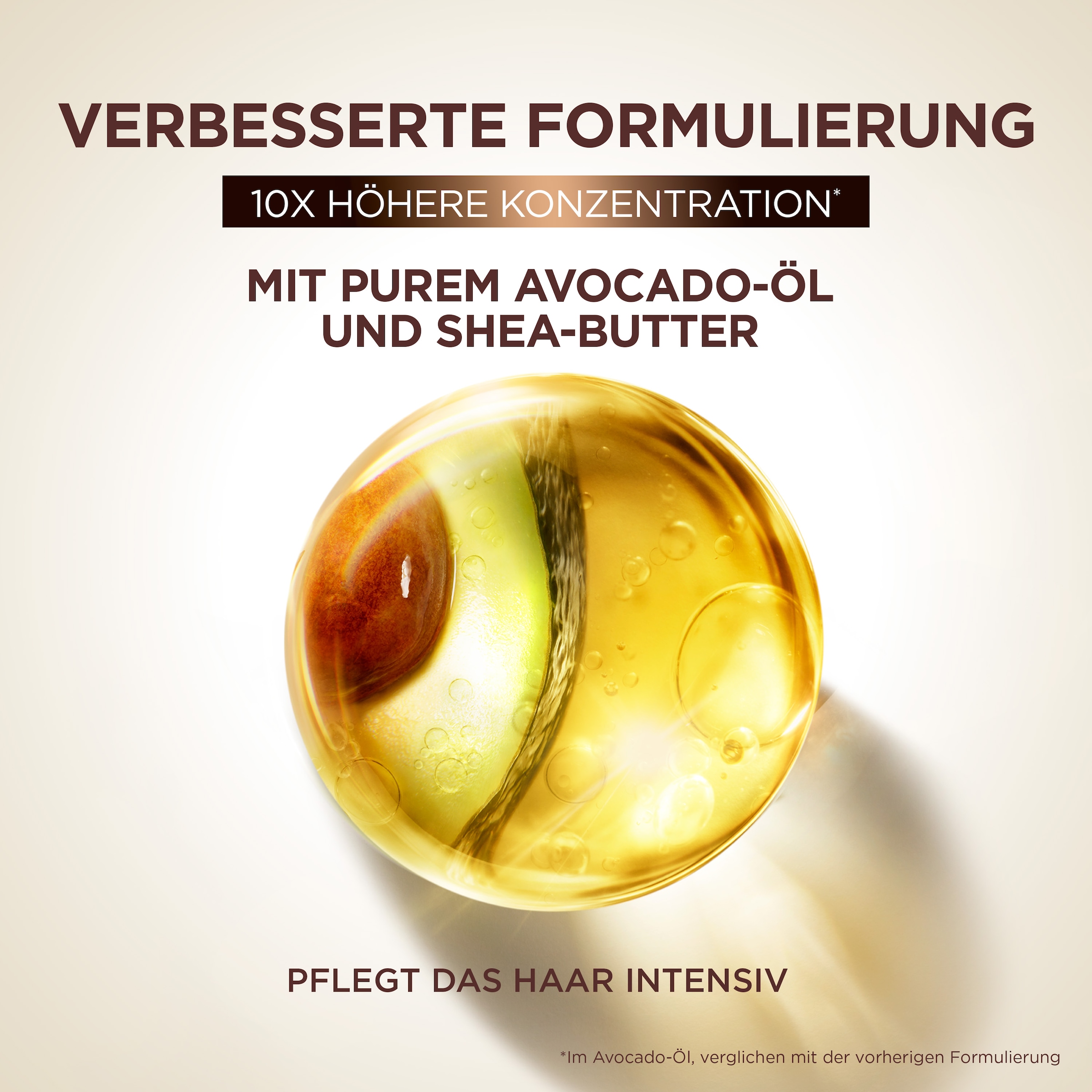 GARNIER Haarkur »Garnier Wahre Schätze Intensiv Pflegende Leave-In Creme Avocado-Öl«, (Packung, 6 tlg.)