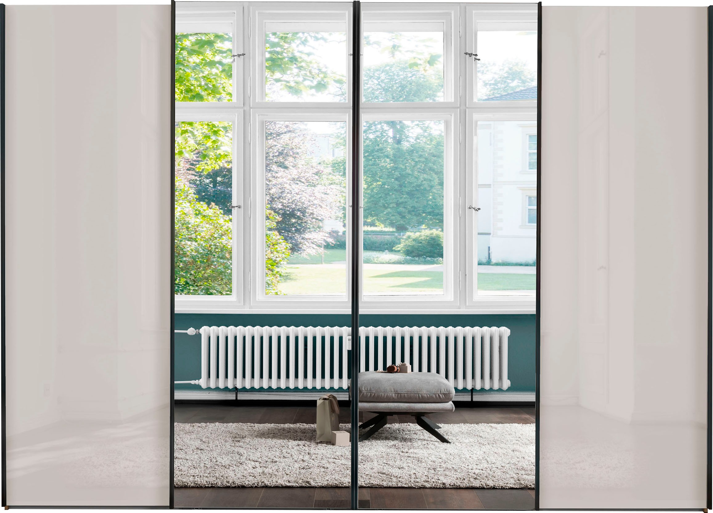 WIEMANN Schwebetürenschrank »Monaco«, hochwertige Glas- und Spiegelfront